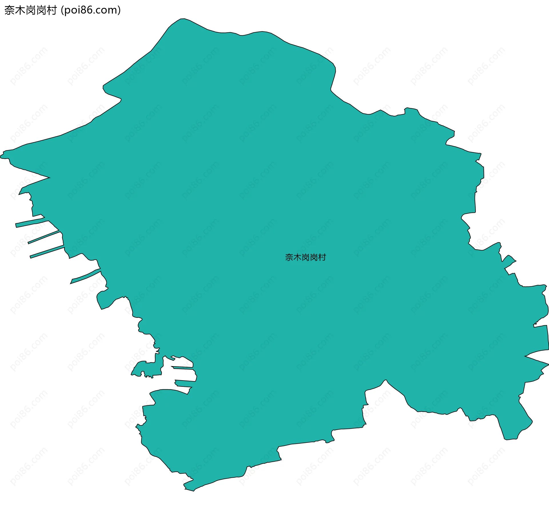 奈木岗岗村边界地图