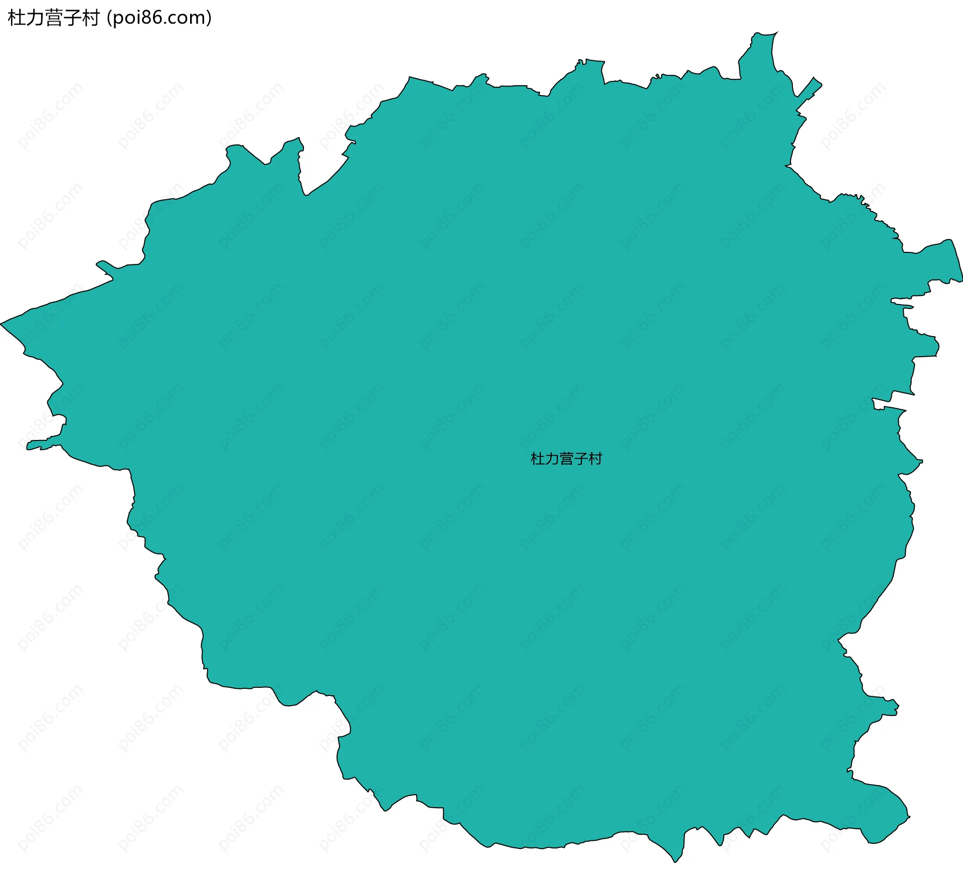 杜力营子村边界地图