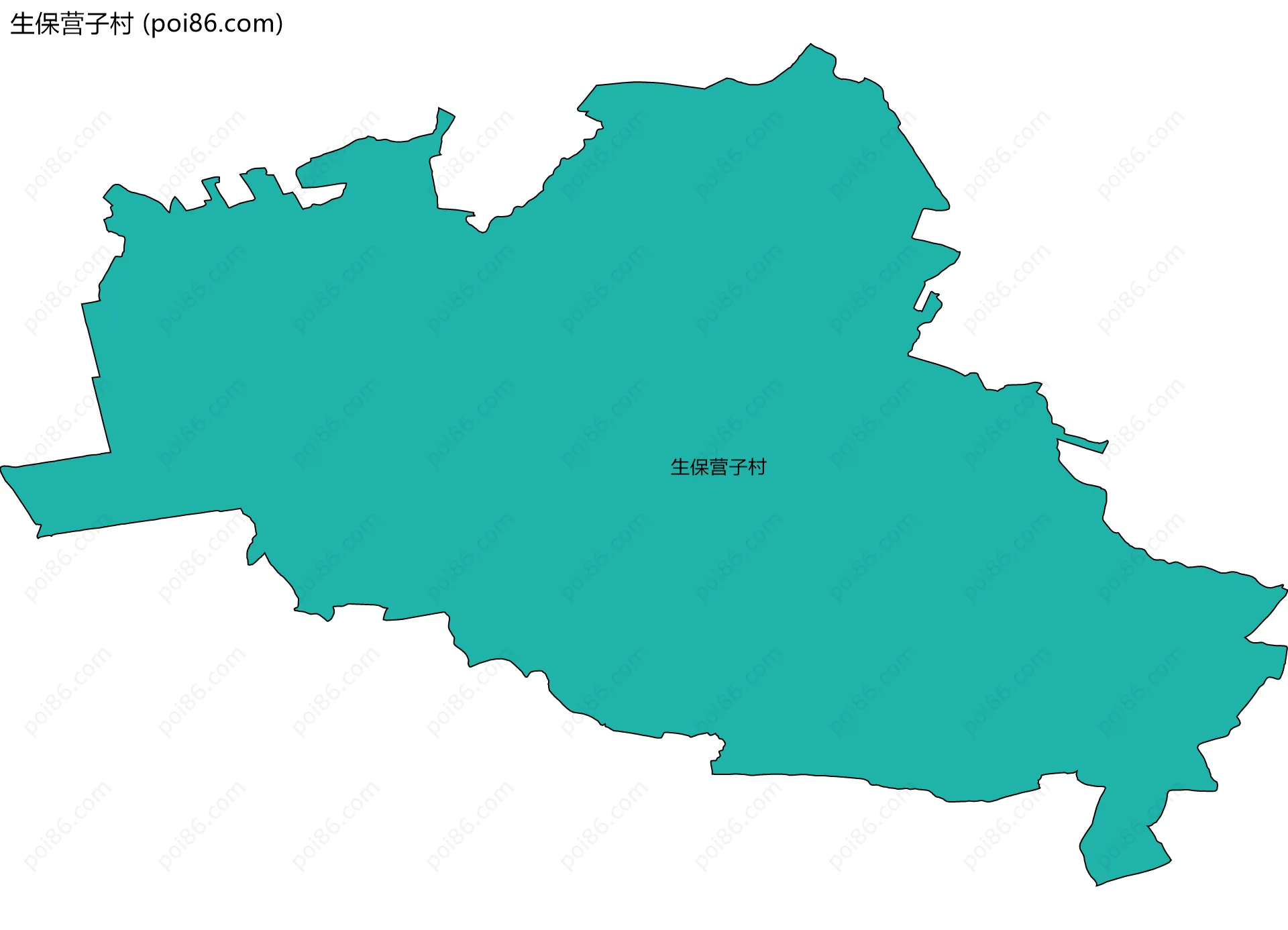 生保营子村边界地图