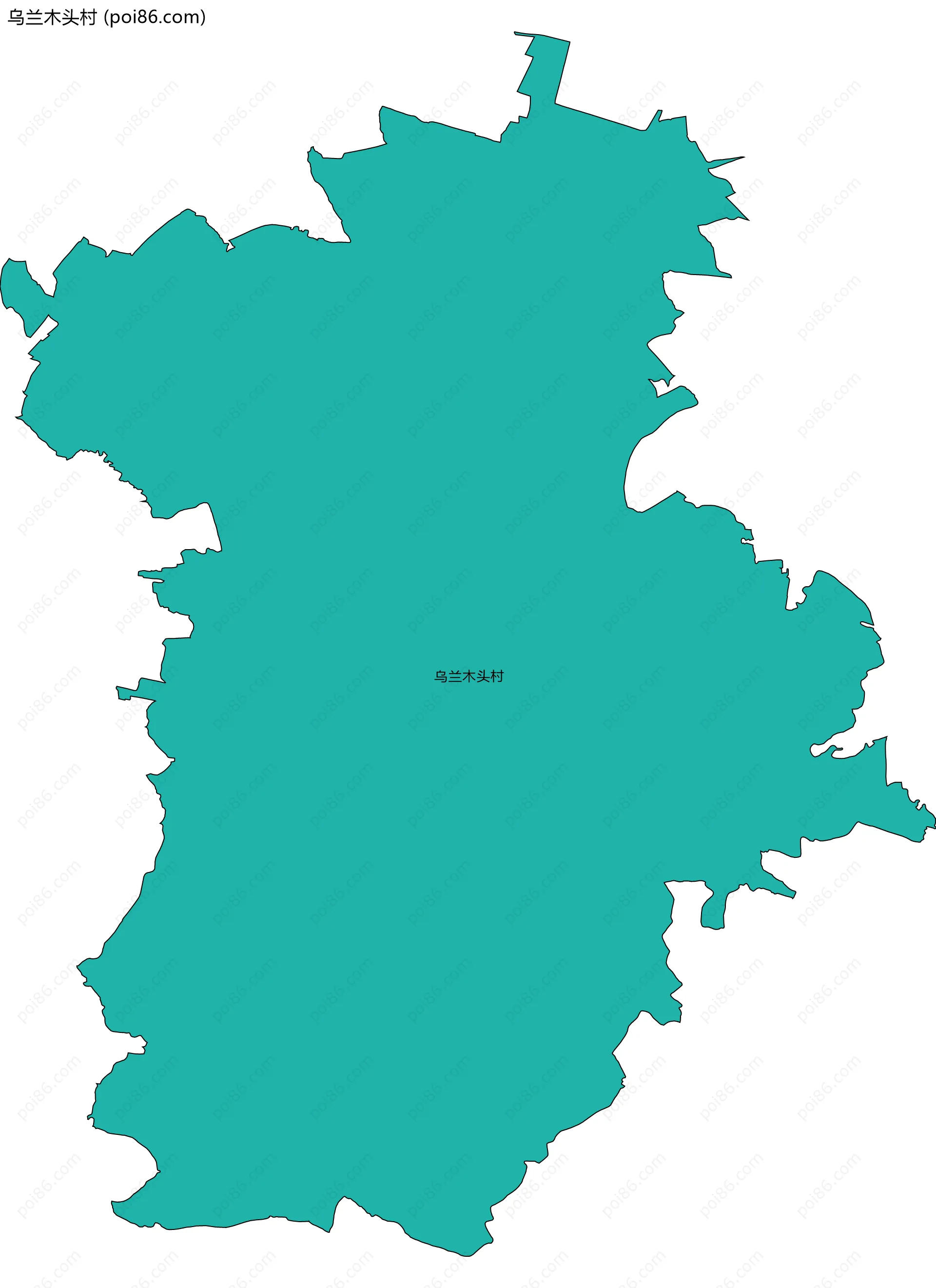 乌兰木头村边界地图