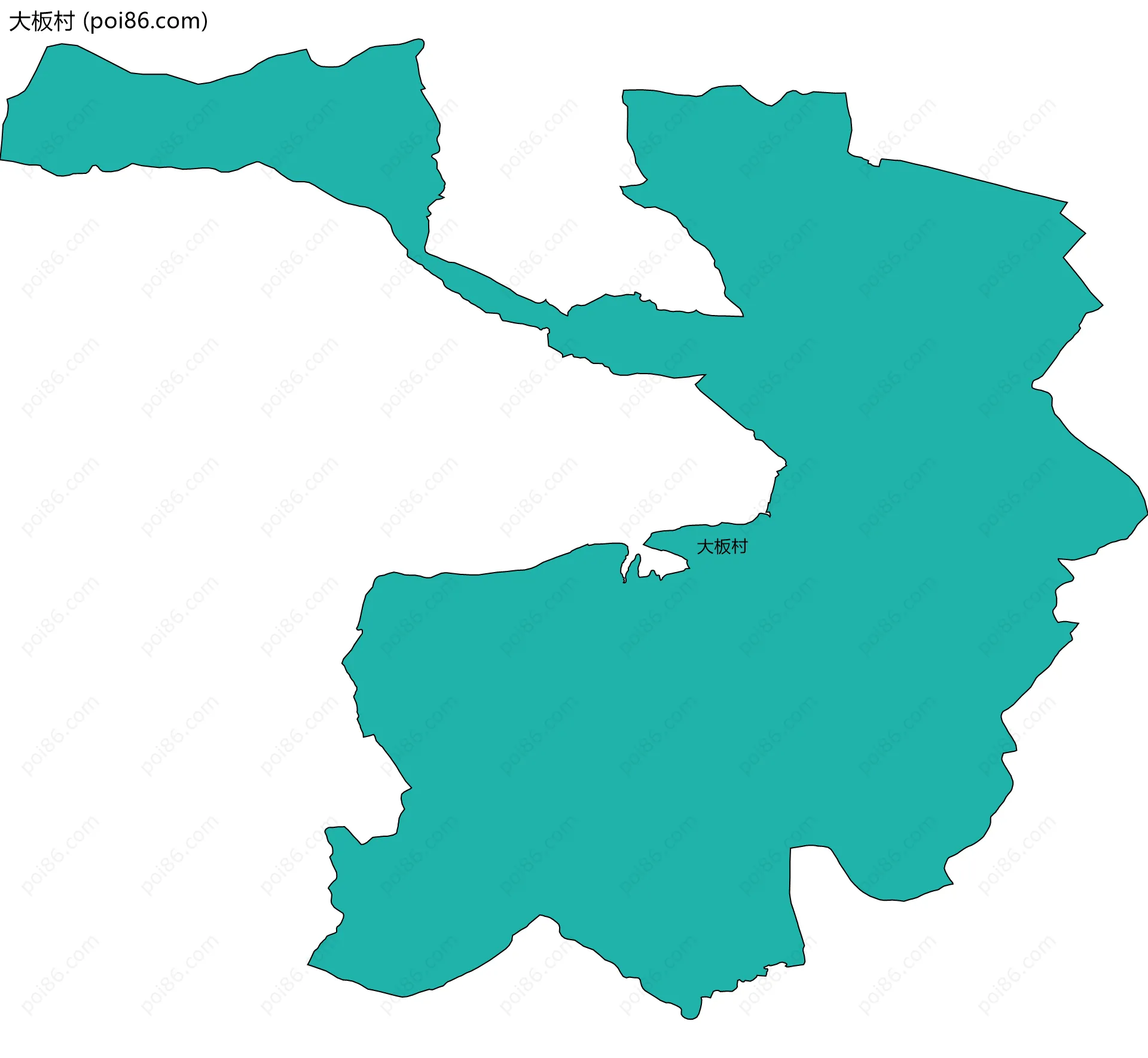 大板村边界地图