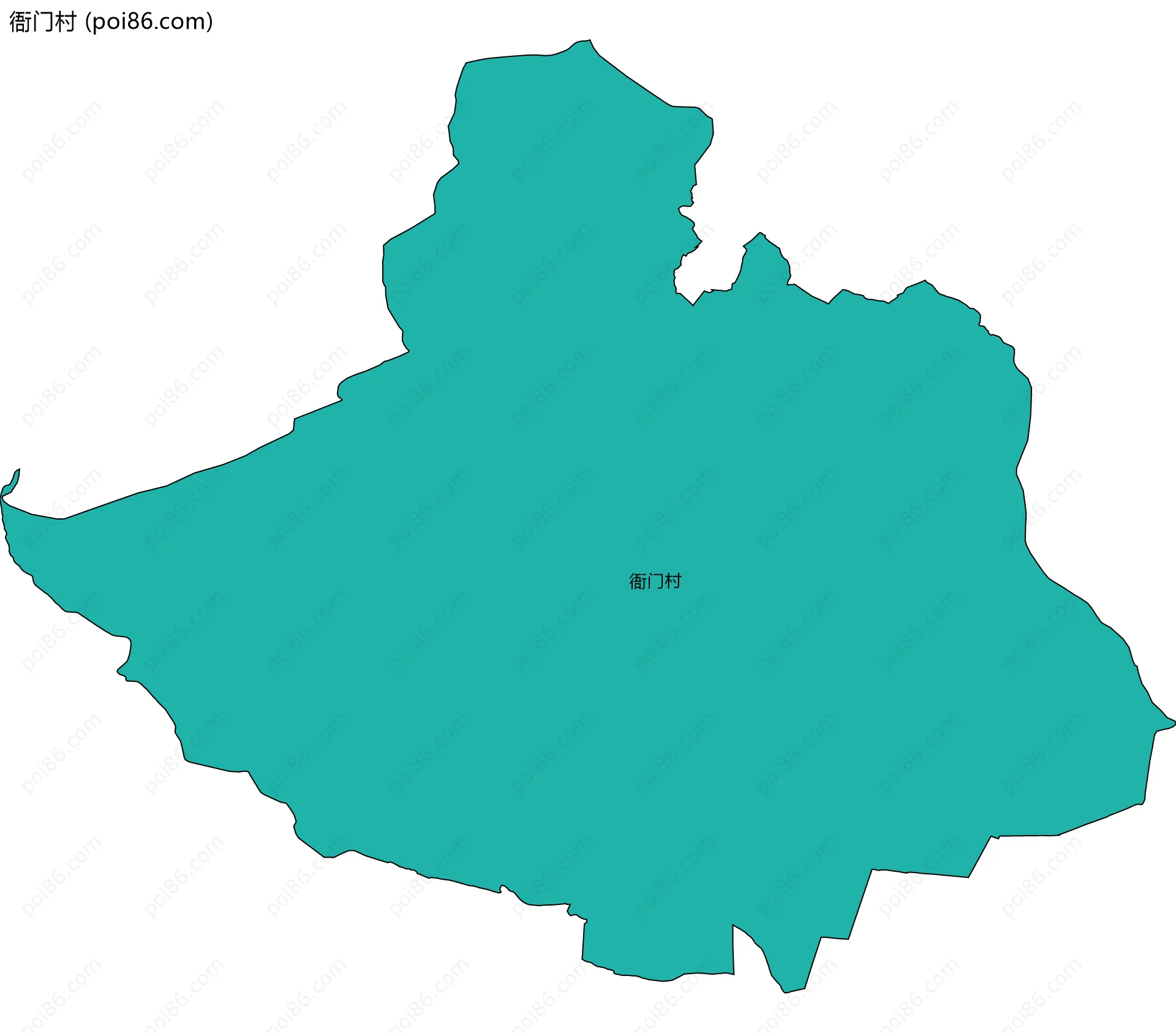 衙门村边界地图