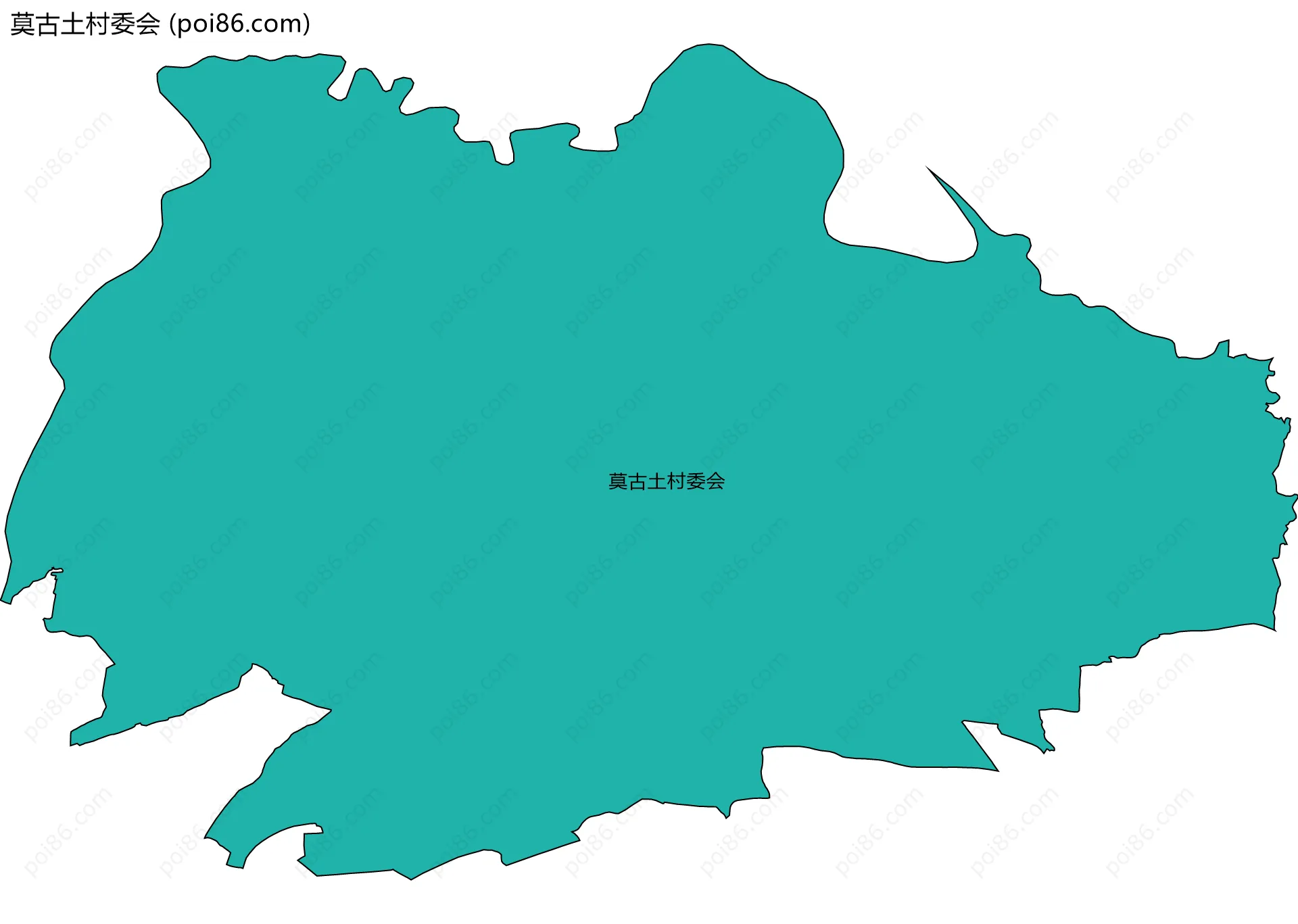 莫古土村委会边界地图