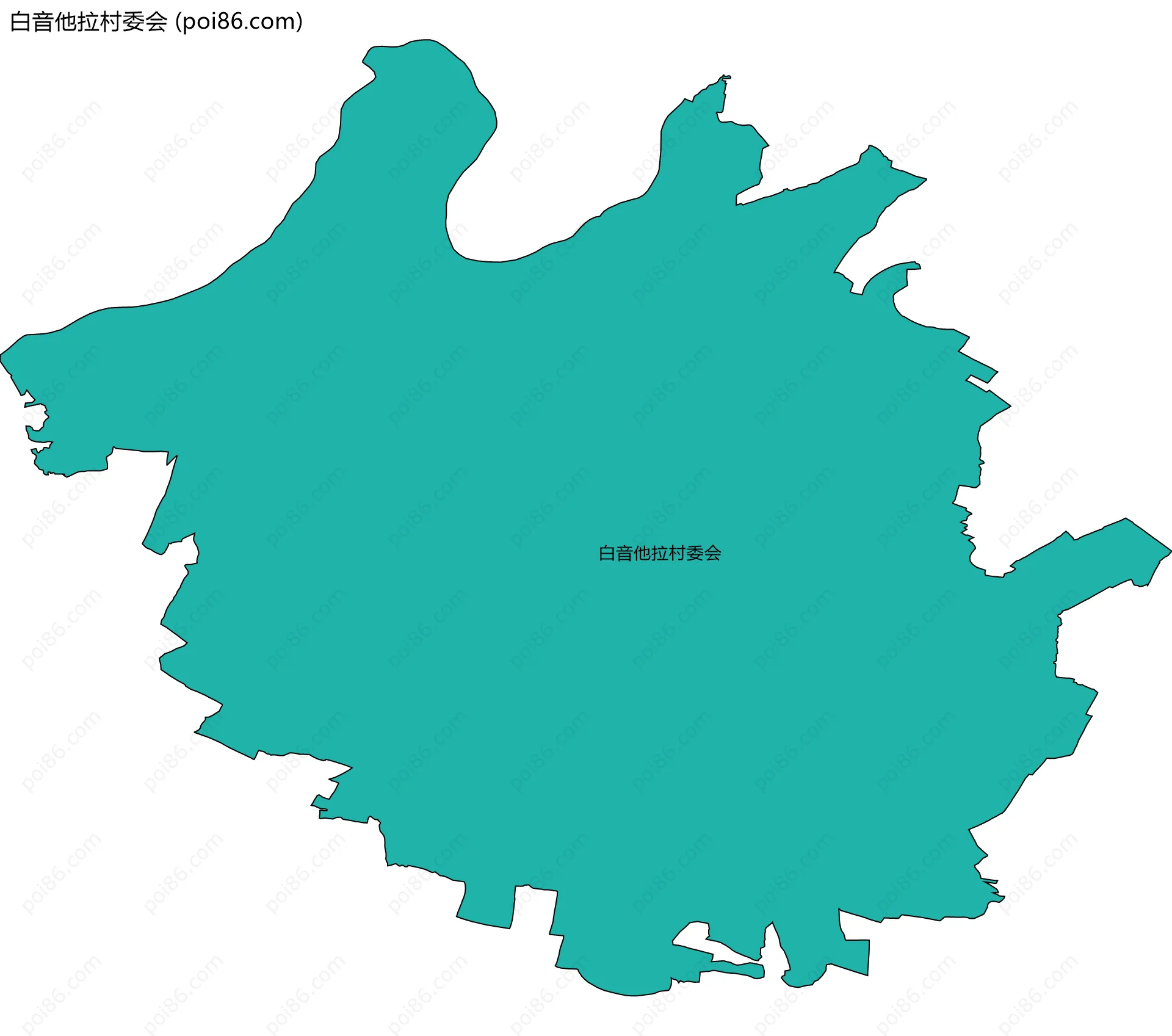 白音他拉村委会边界地图