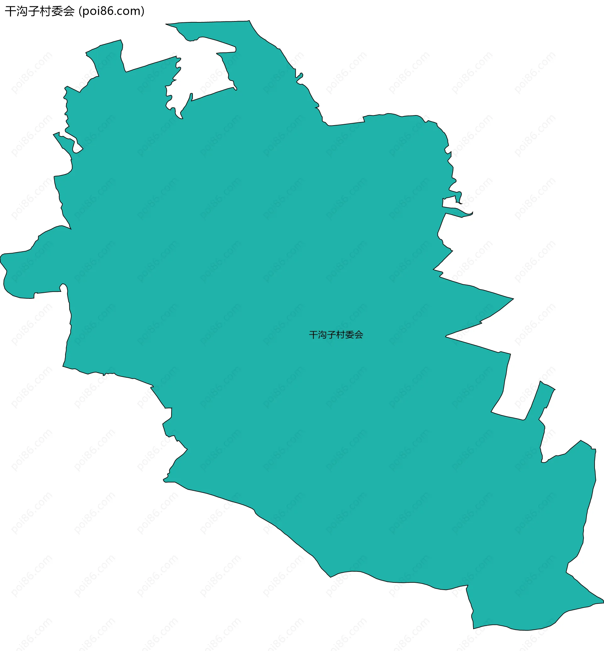 干沟子村委会边界地图