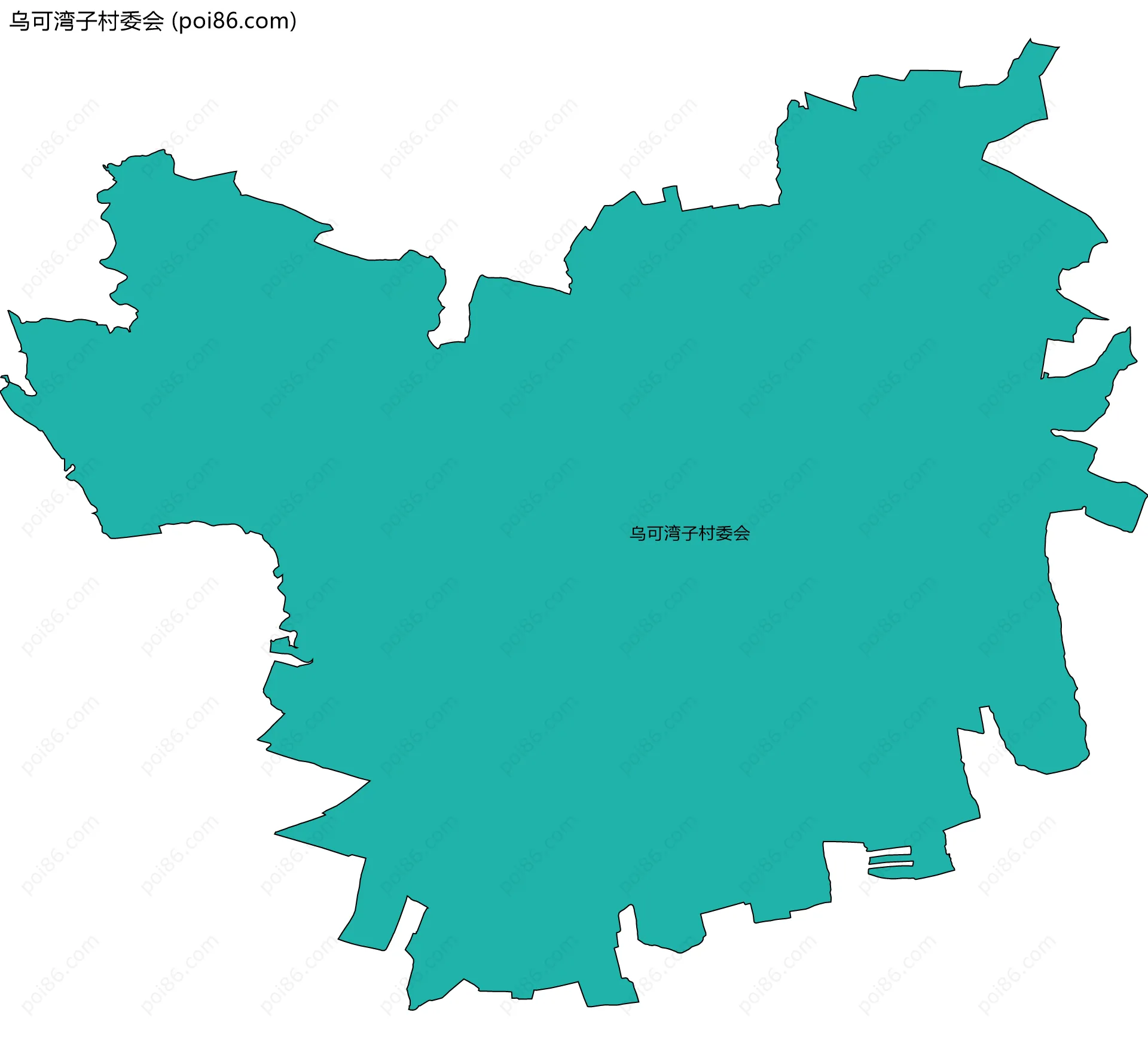 乌可湾子村委会边界地图