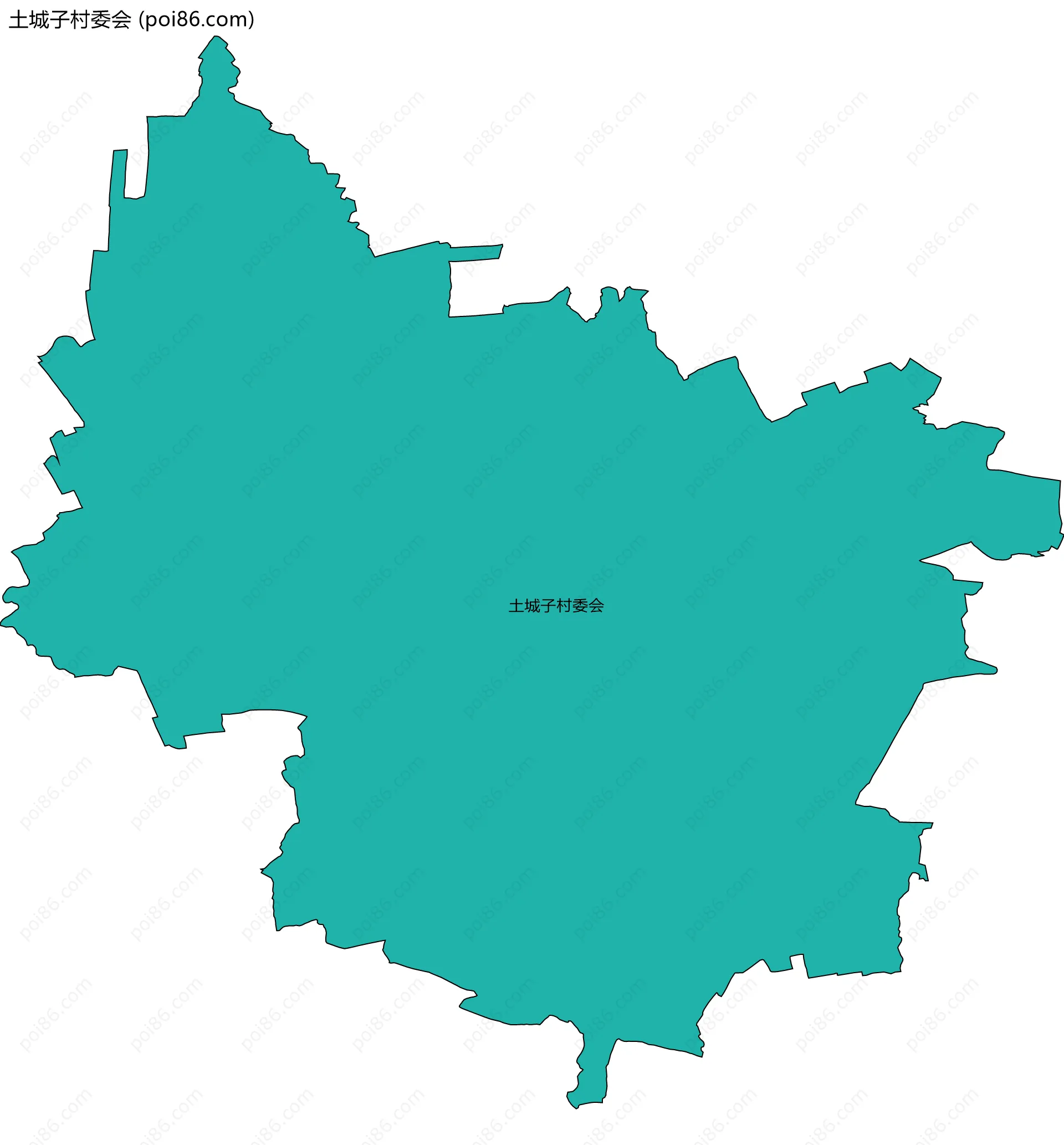土城子村委会边界地图