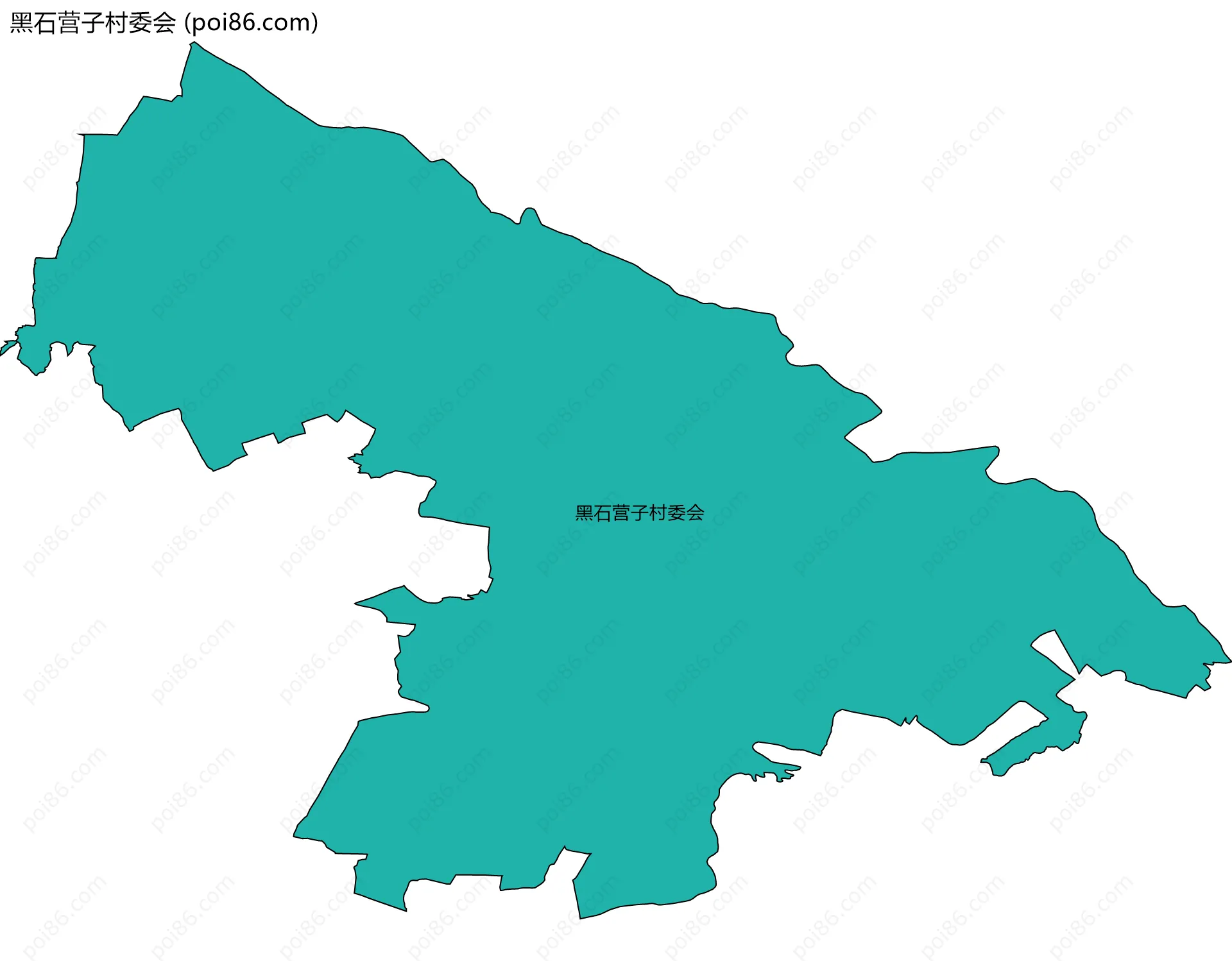 黑石营子村委会边界地图