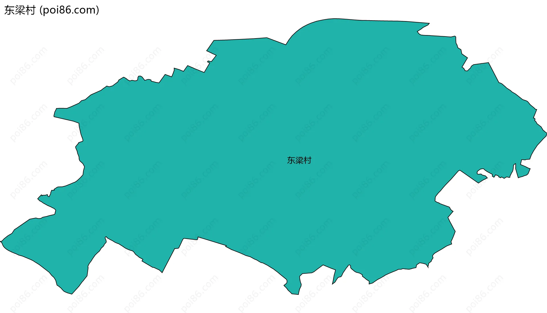 东梁村边界地图
