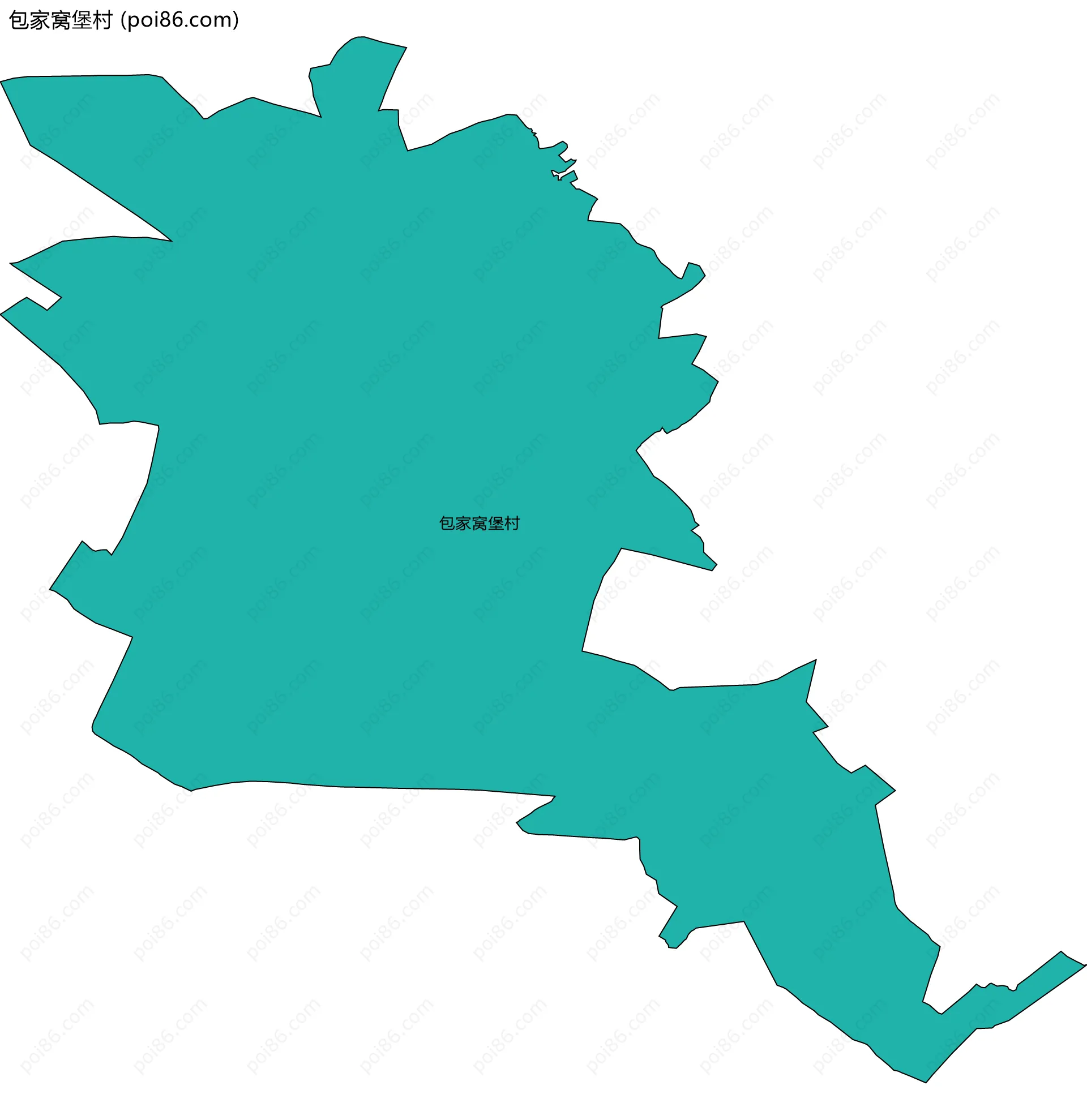 包家窝堡村边界地图