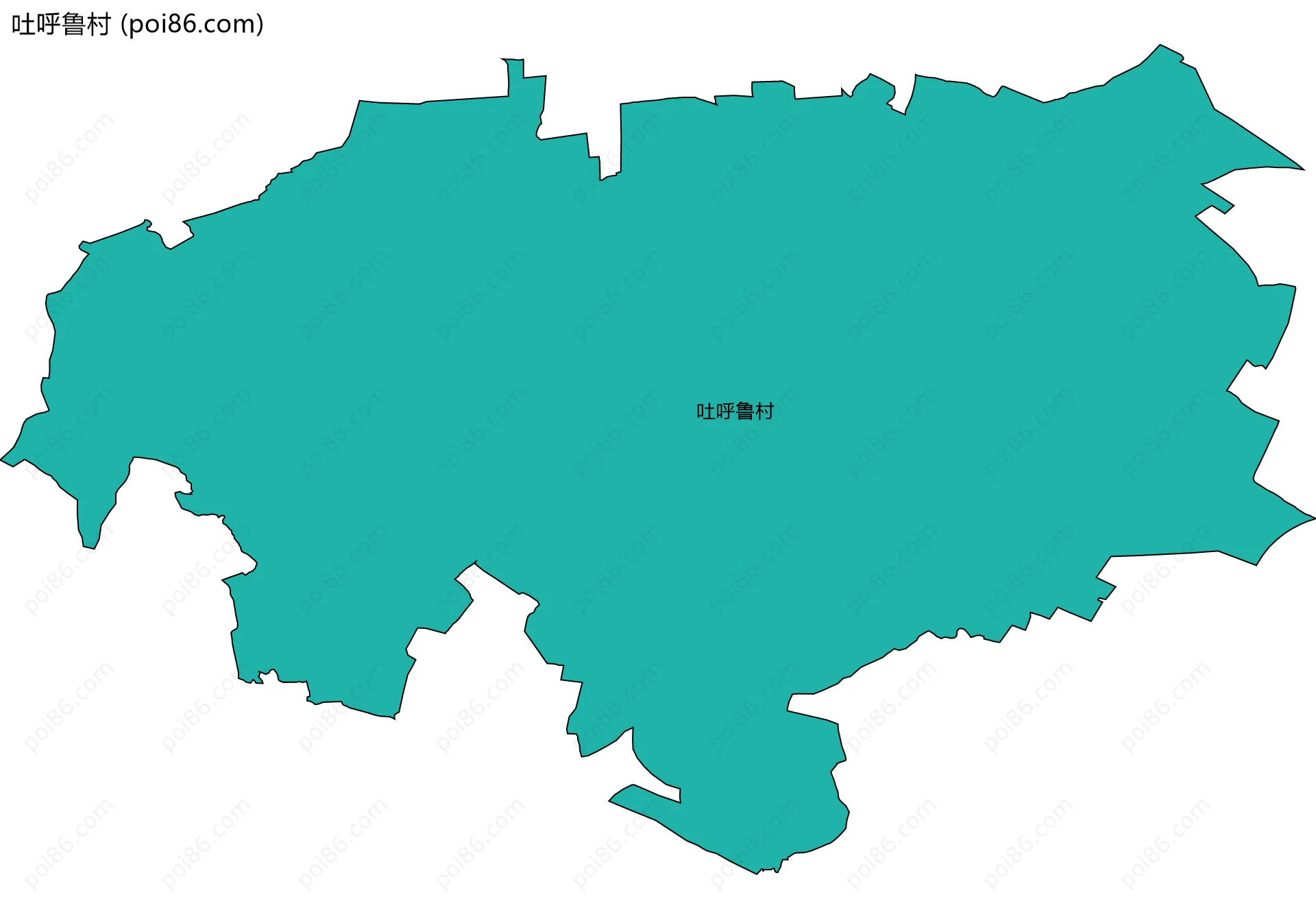 吐呼鲁村边界地图