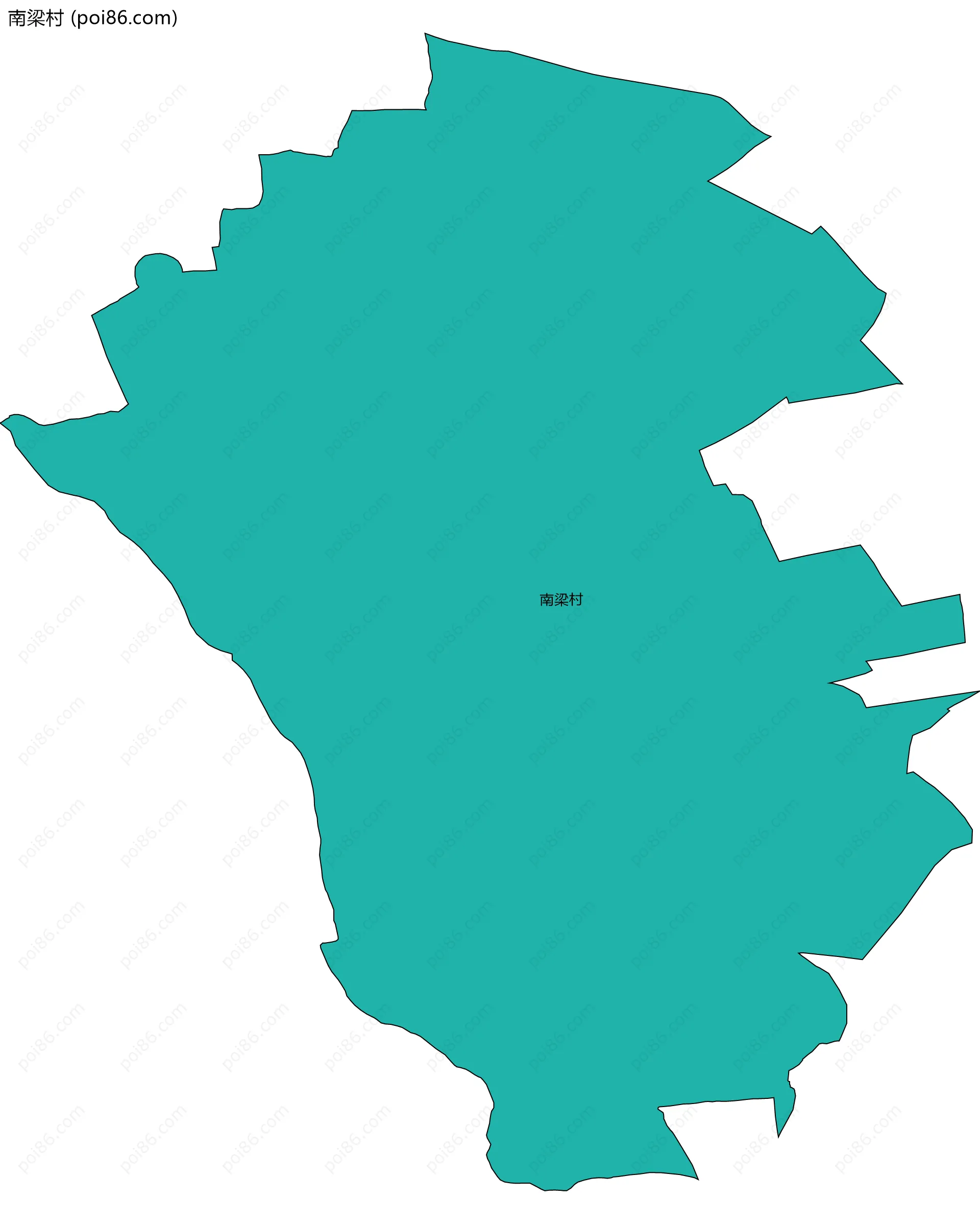 南梁村边界地图