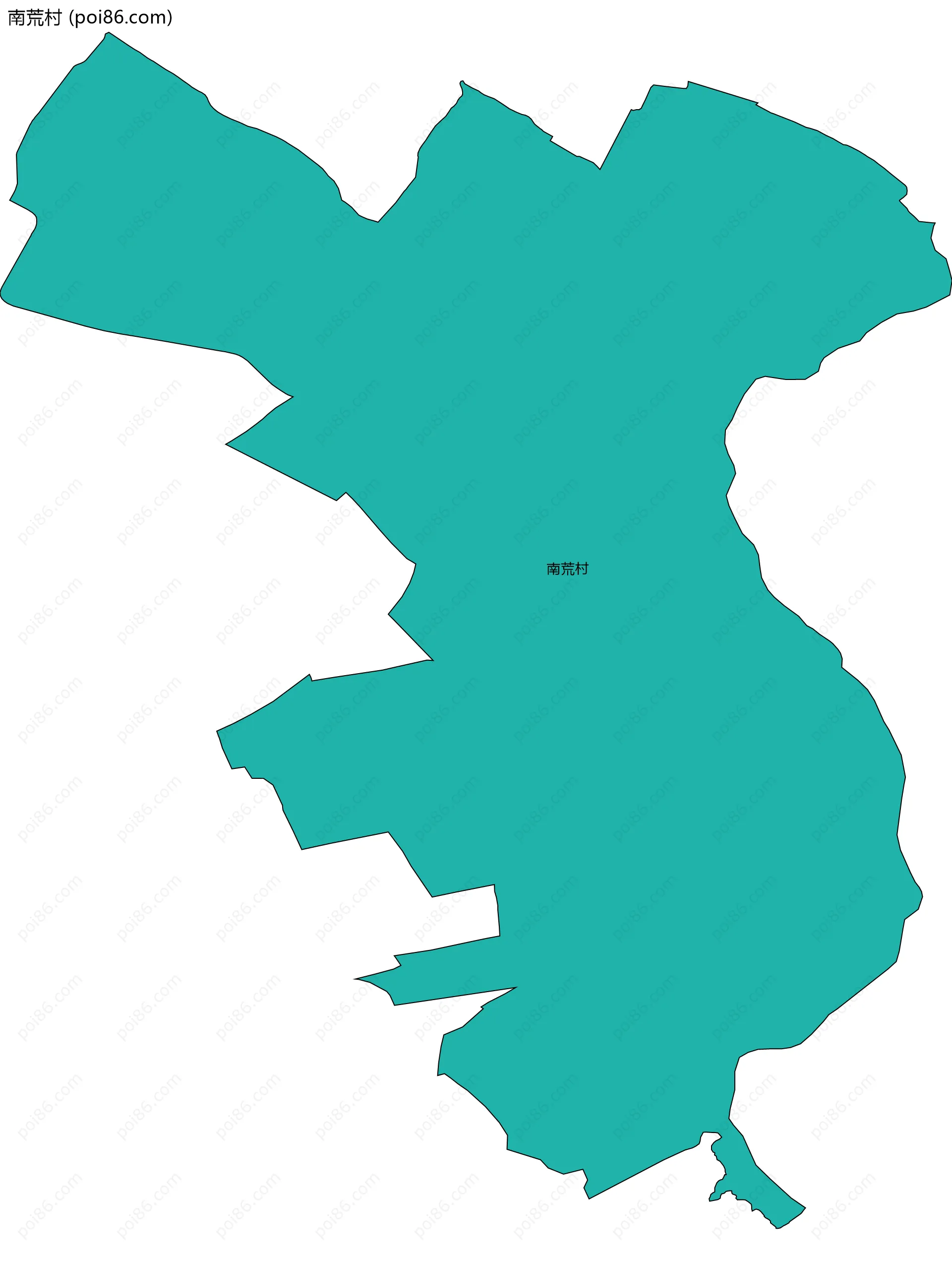 南荒村边界地图