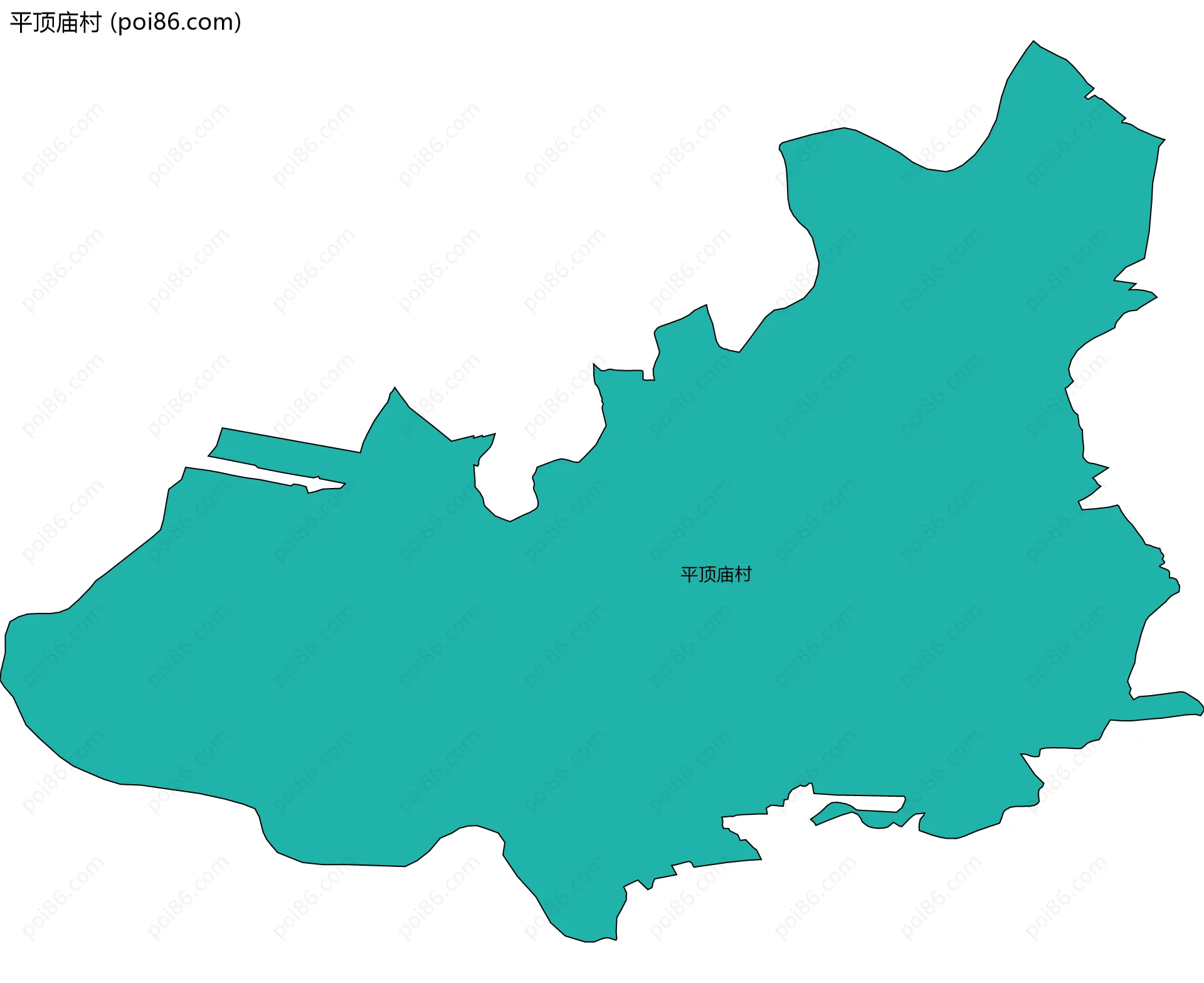 平顶庙村边界地图