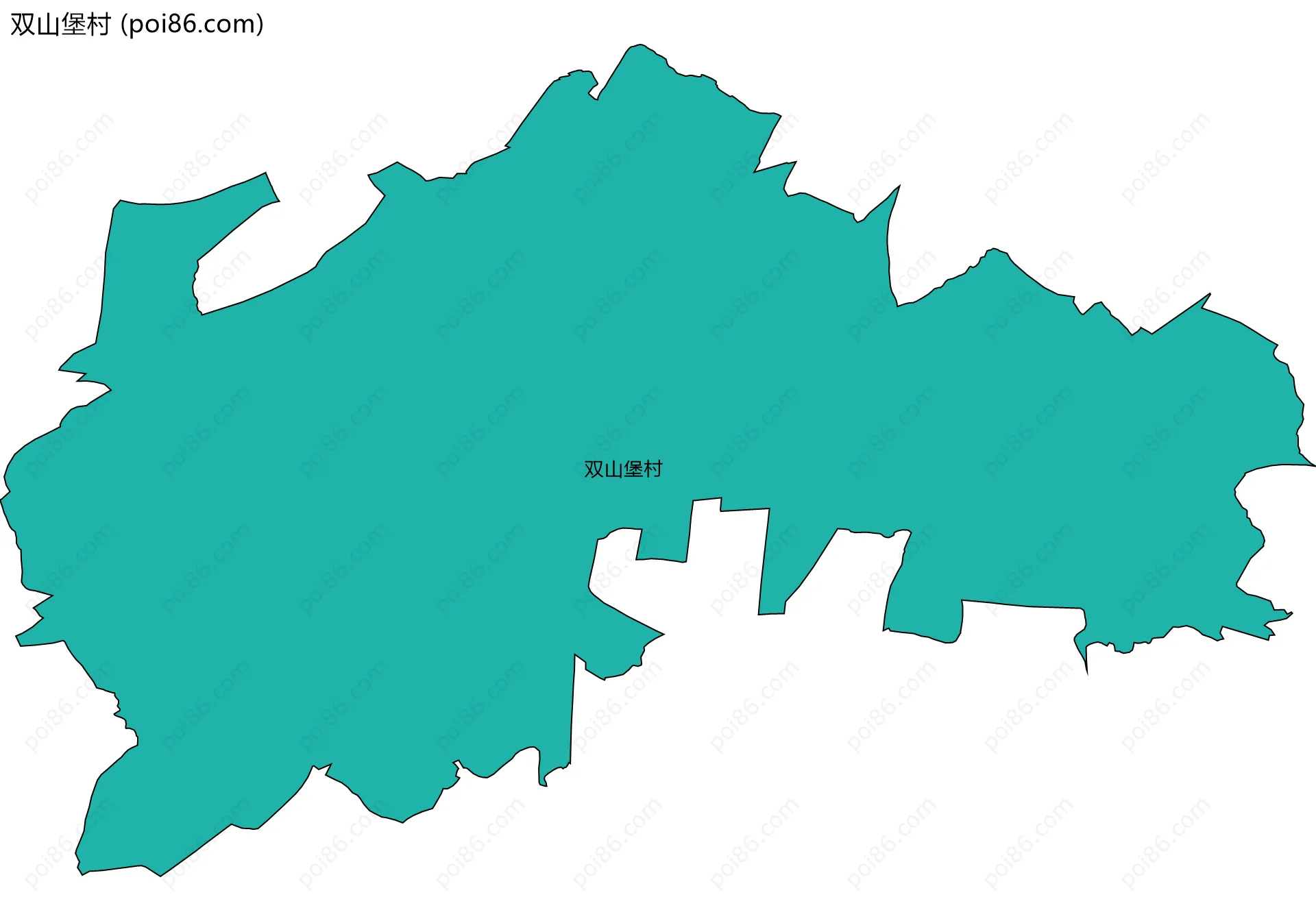 双山堡村边界地图