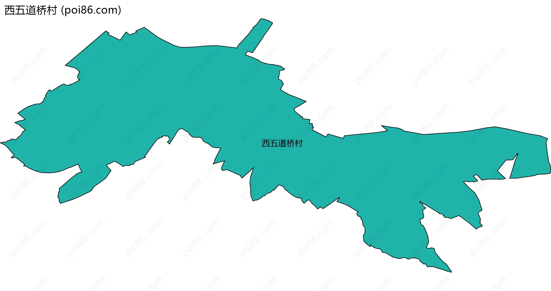 西五道桥村边界地图