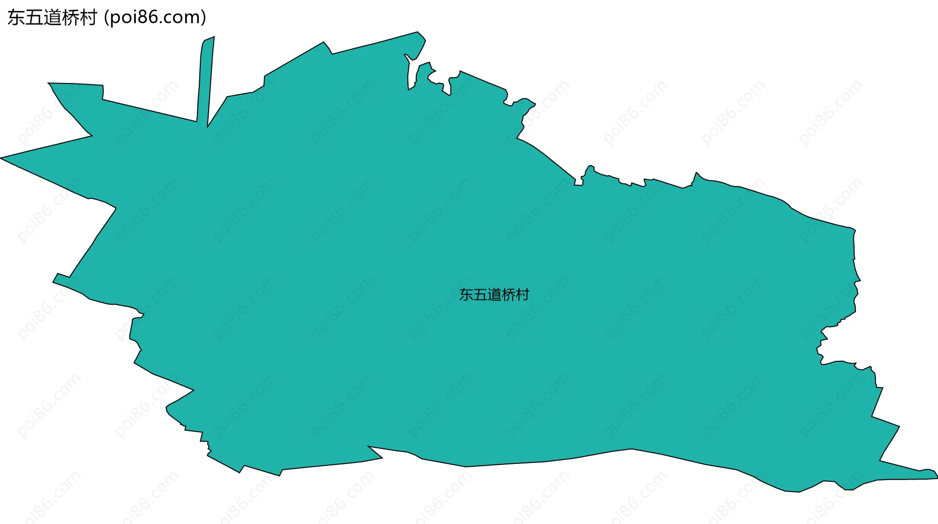 东五道桥村边界地图