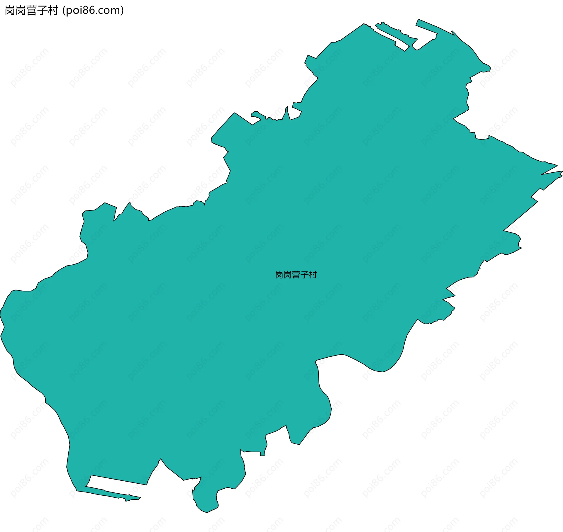 岗岗营子村边界地图