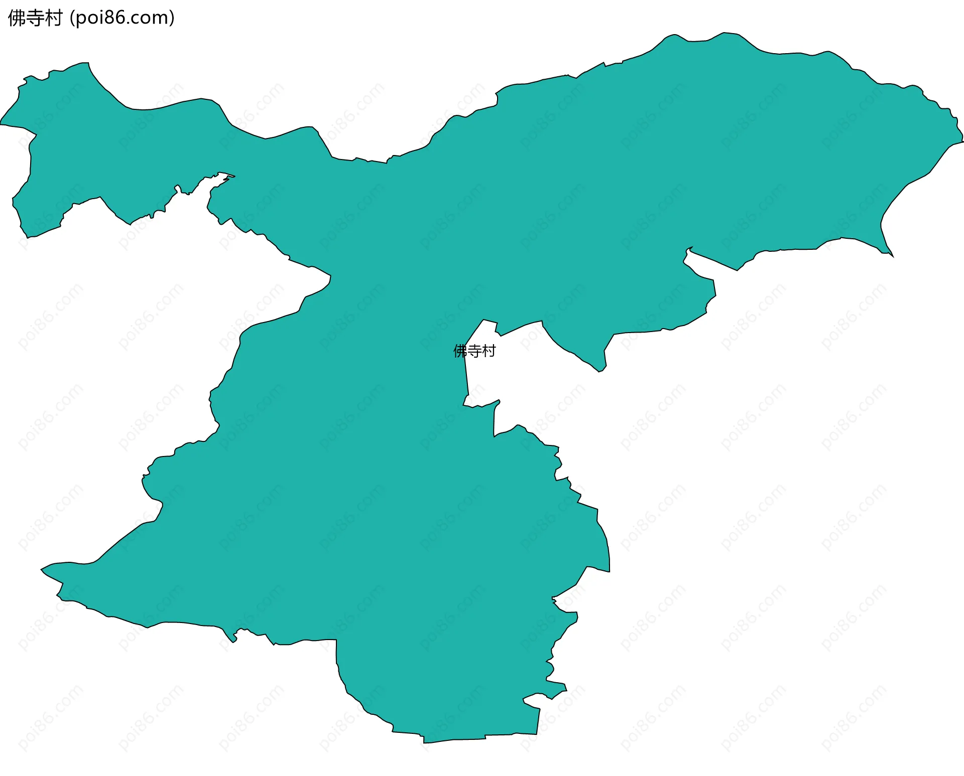 佛寺村边界地图