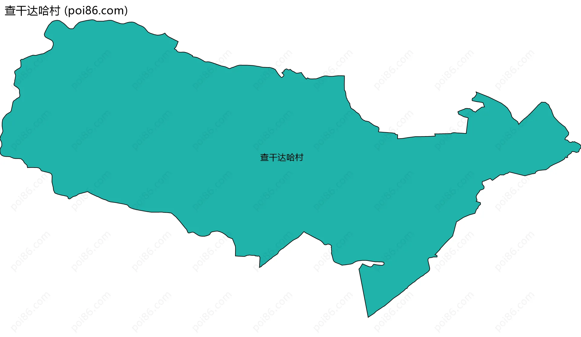 查干达哈村边界地图