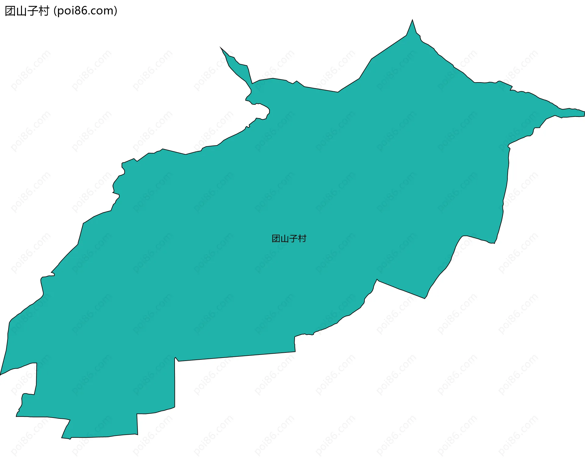 团山子村边界地图