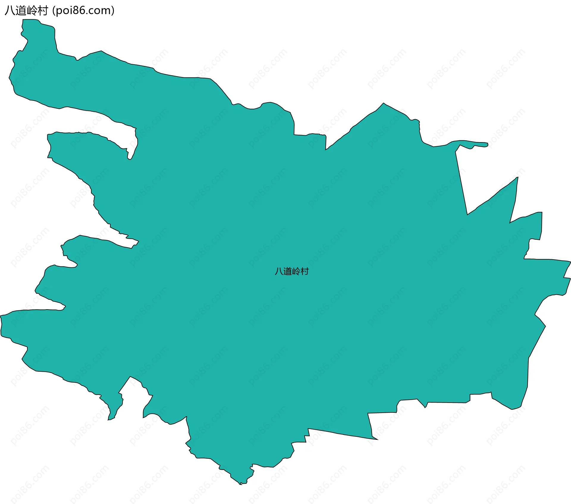 八道岭村边界地图