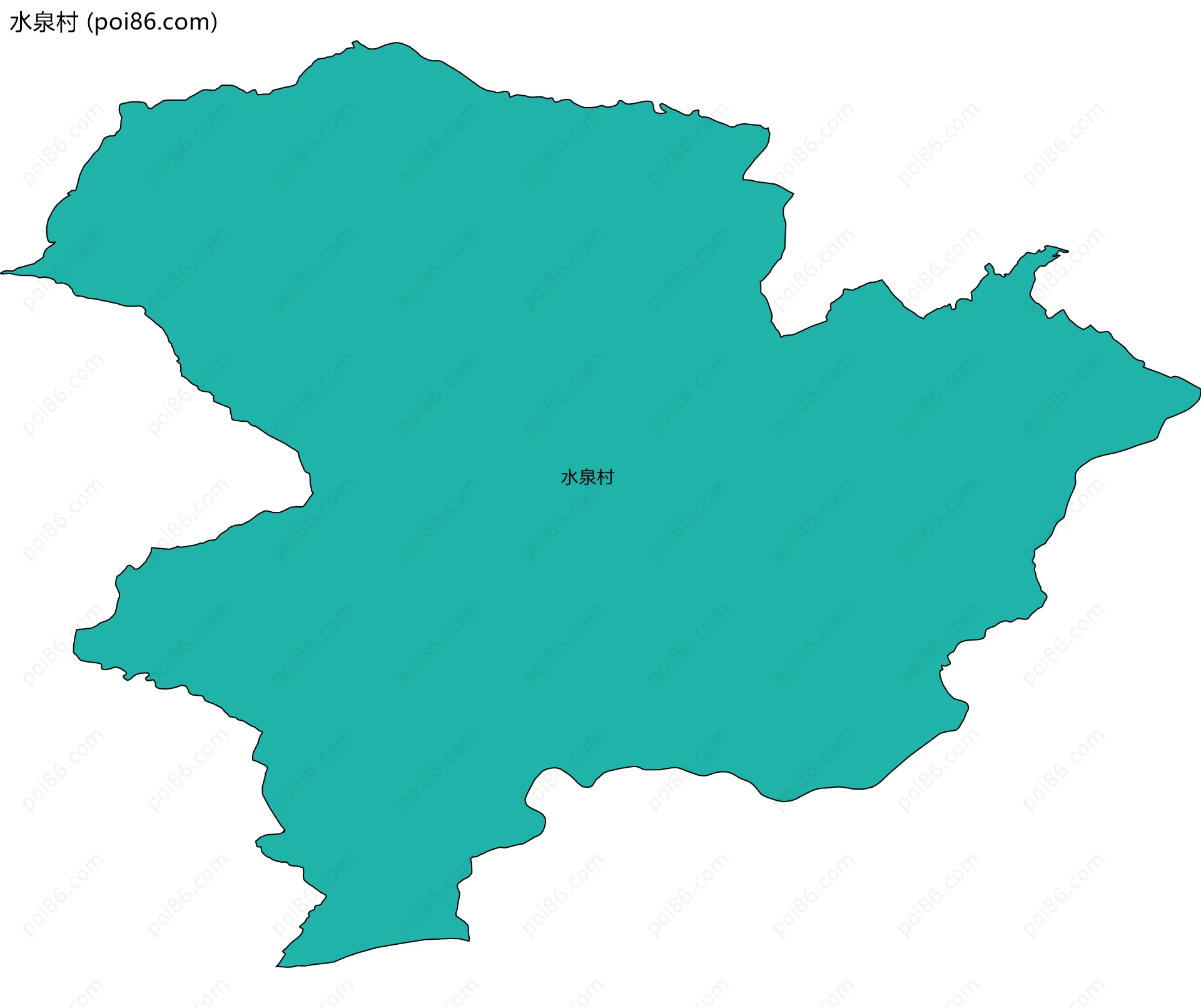 水泉村边界地图