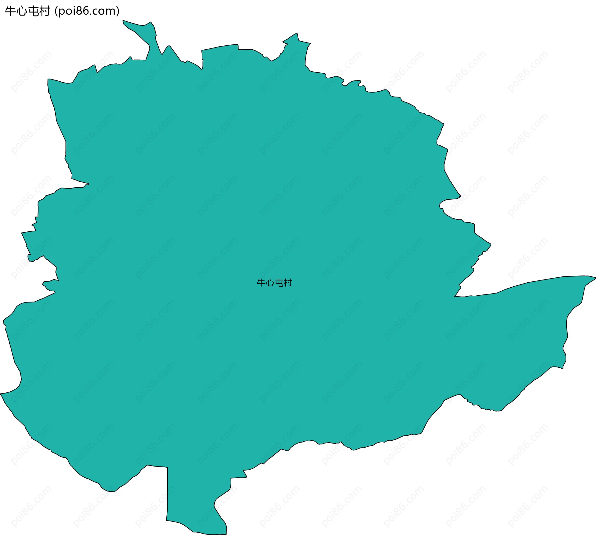 牛心屯村边界地图