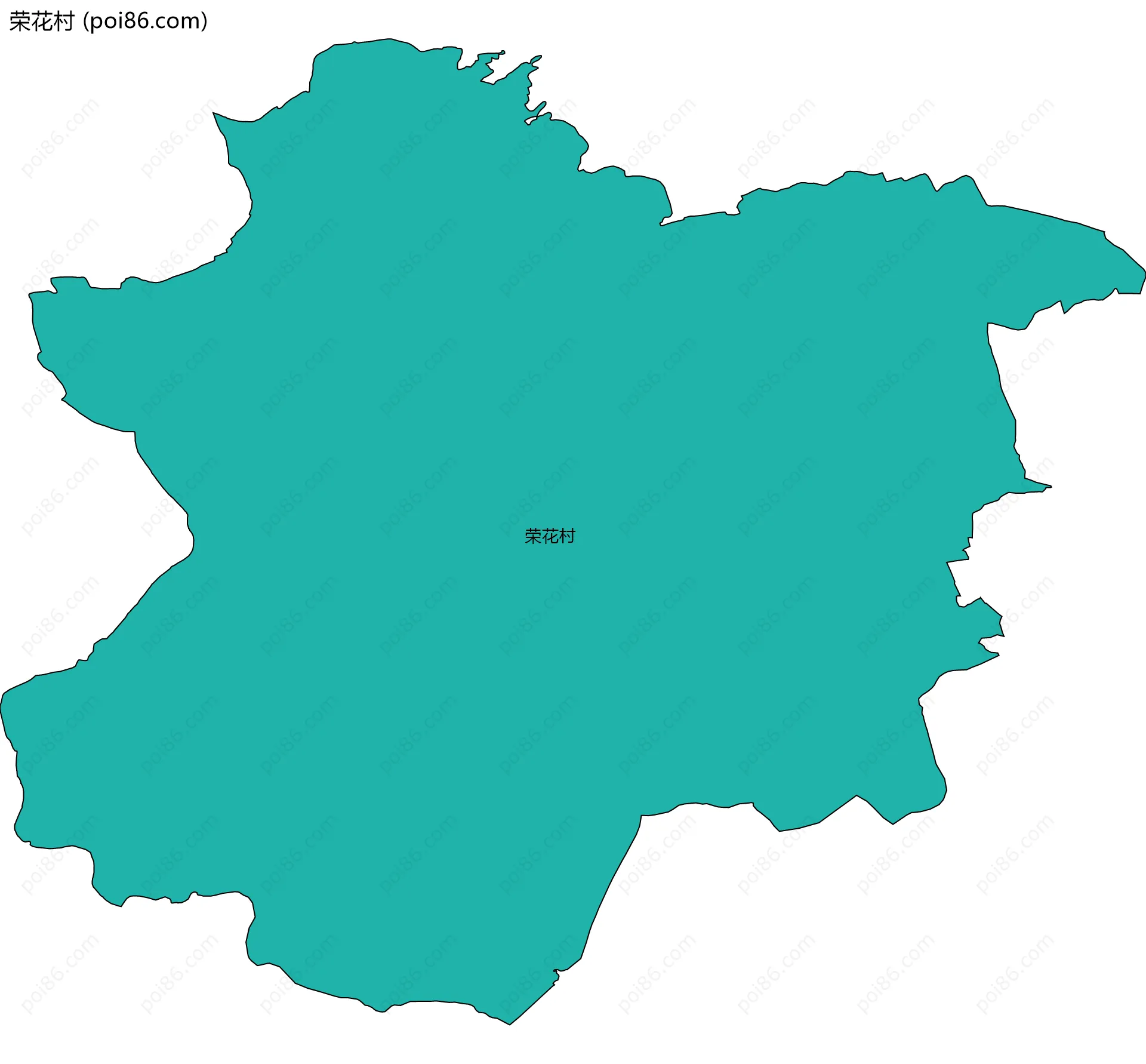 荣花村边界地图