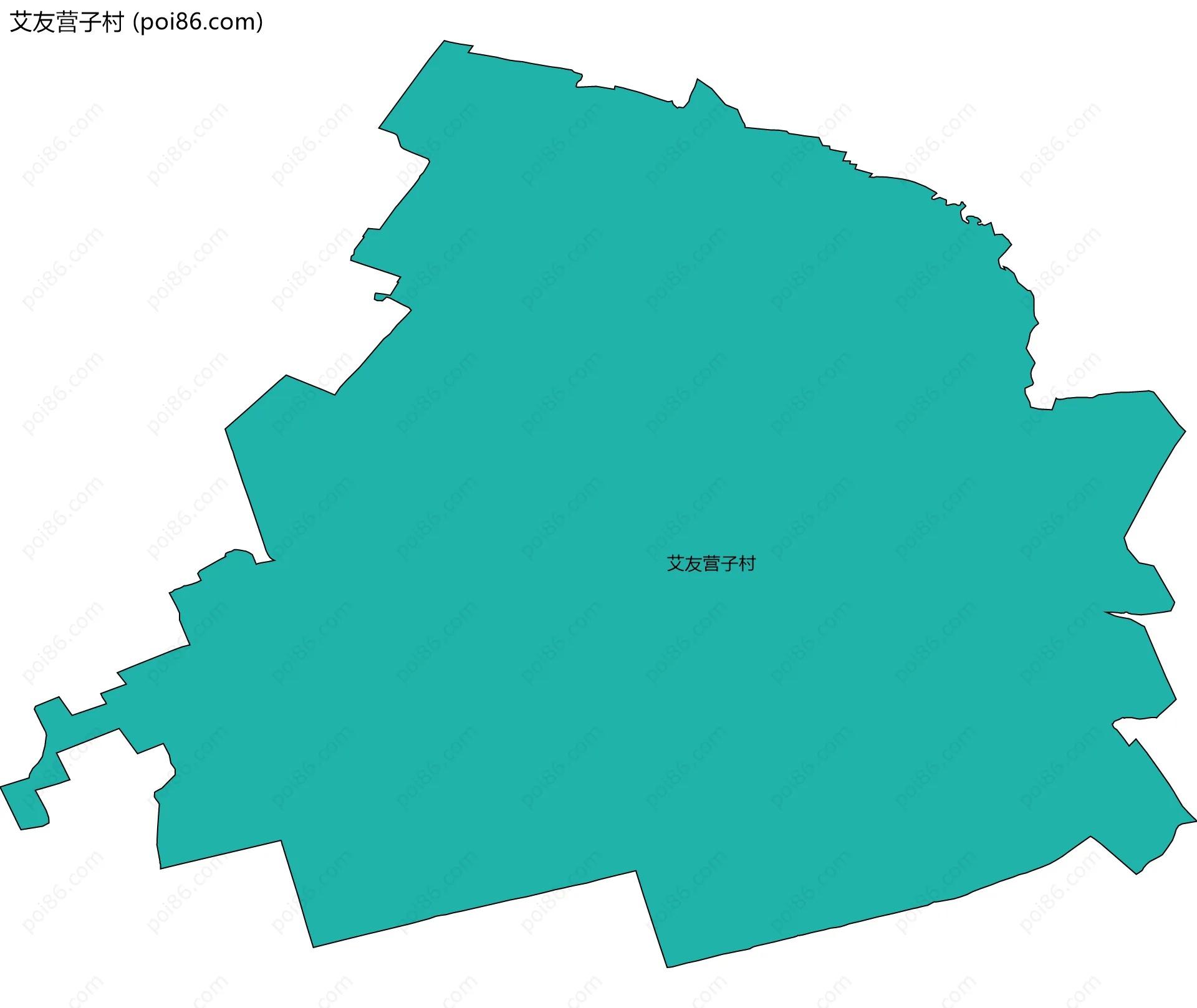 艾友营子村边界地图