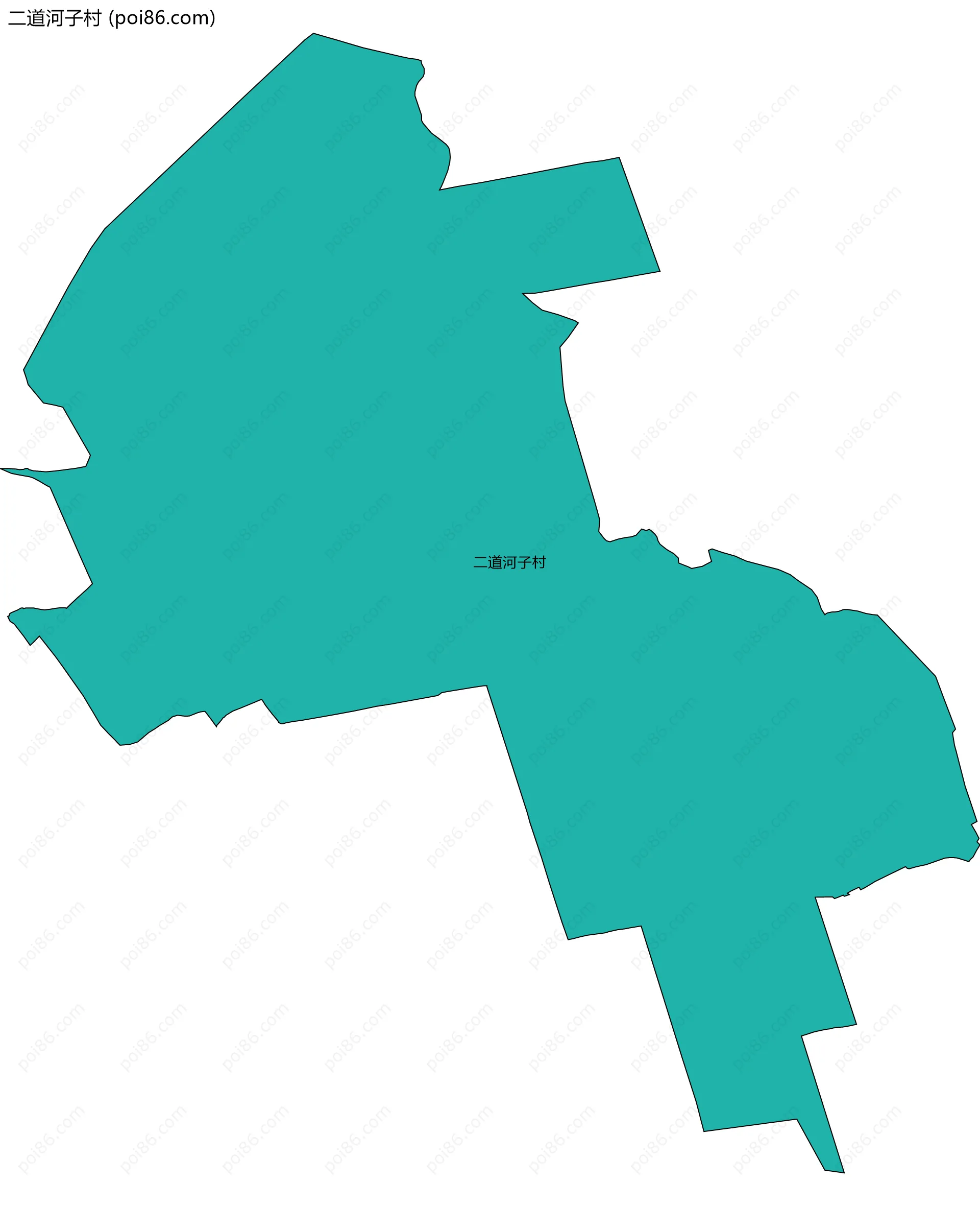 二道河子村边界地图