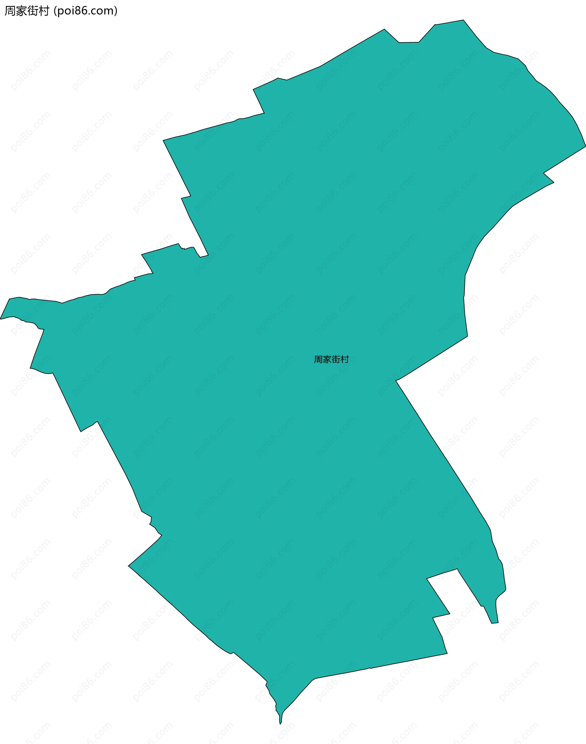 周家街村边界地图