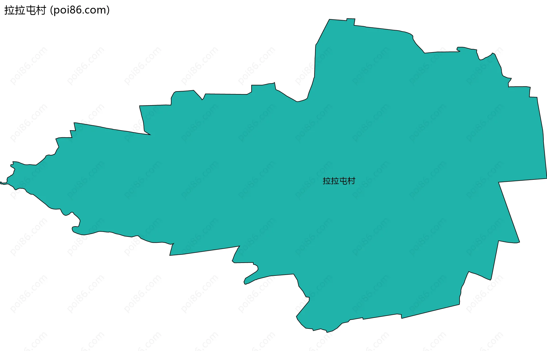 拉拉屯村边界地图