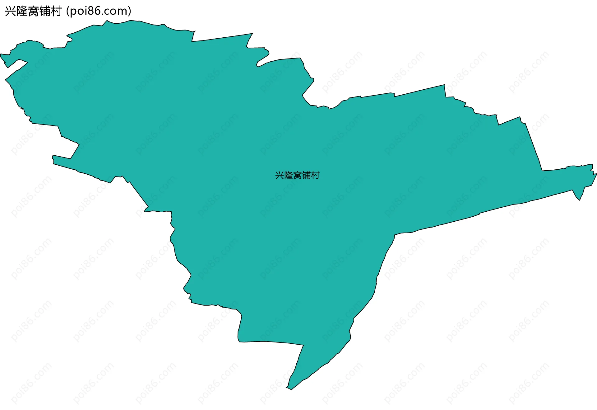 兴隆窝铺村边界地图