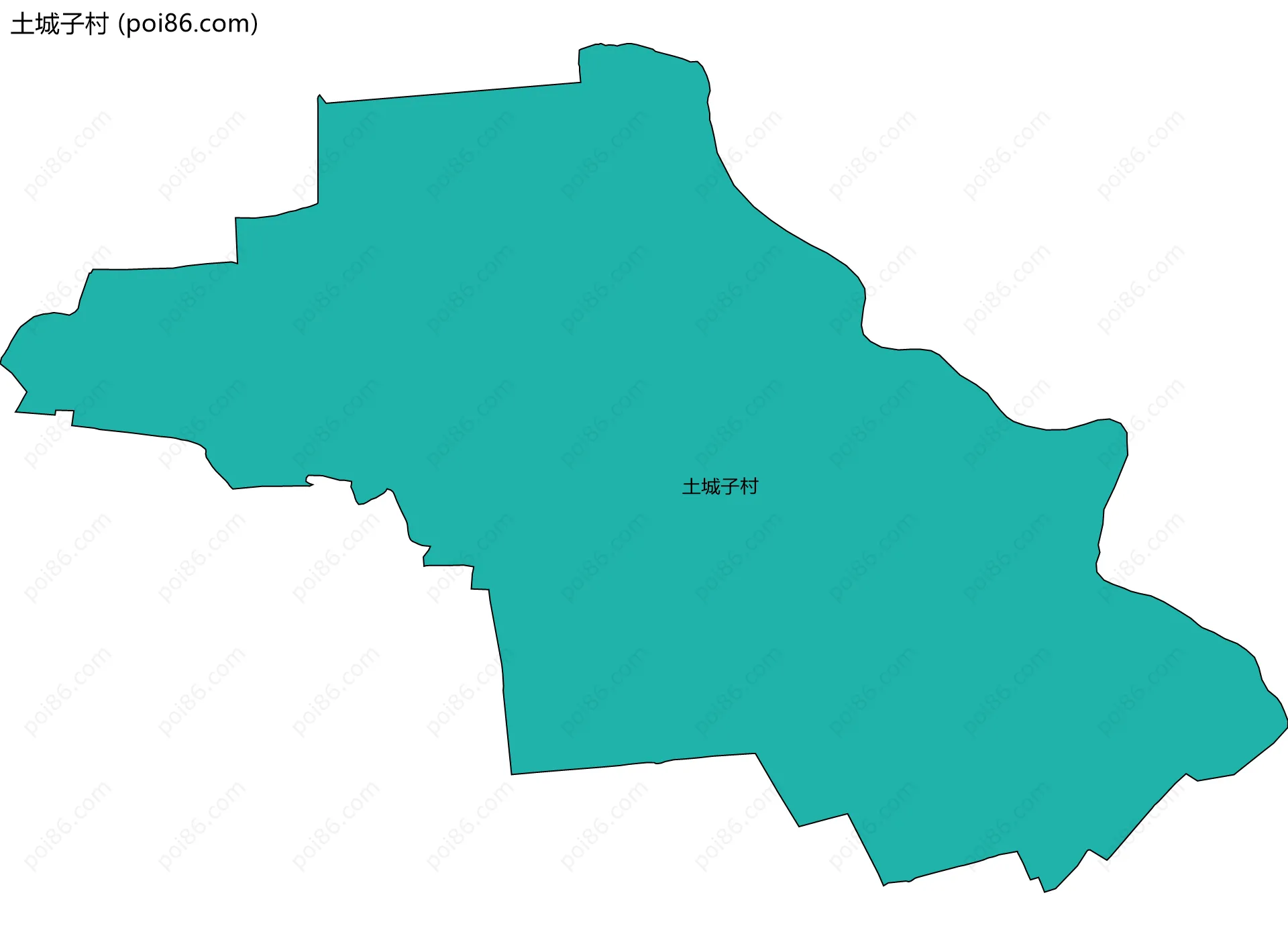 土城子村边界地图