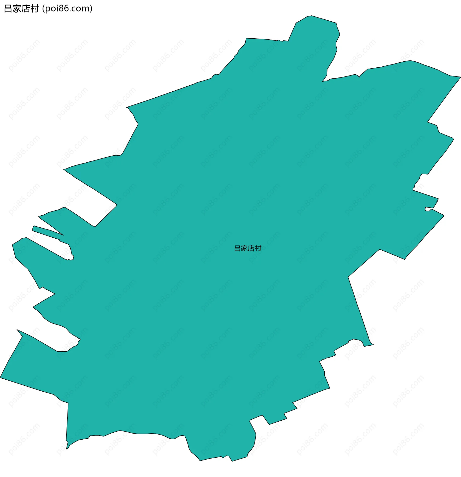 吕家店村边界地图