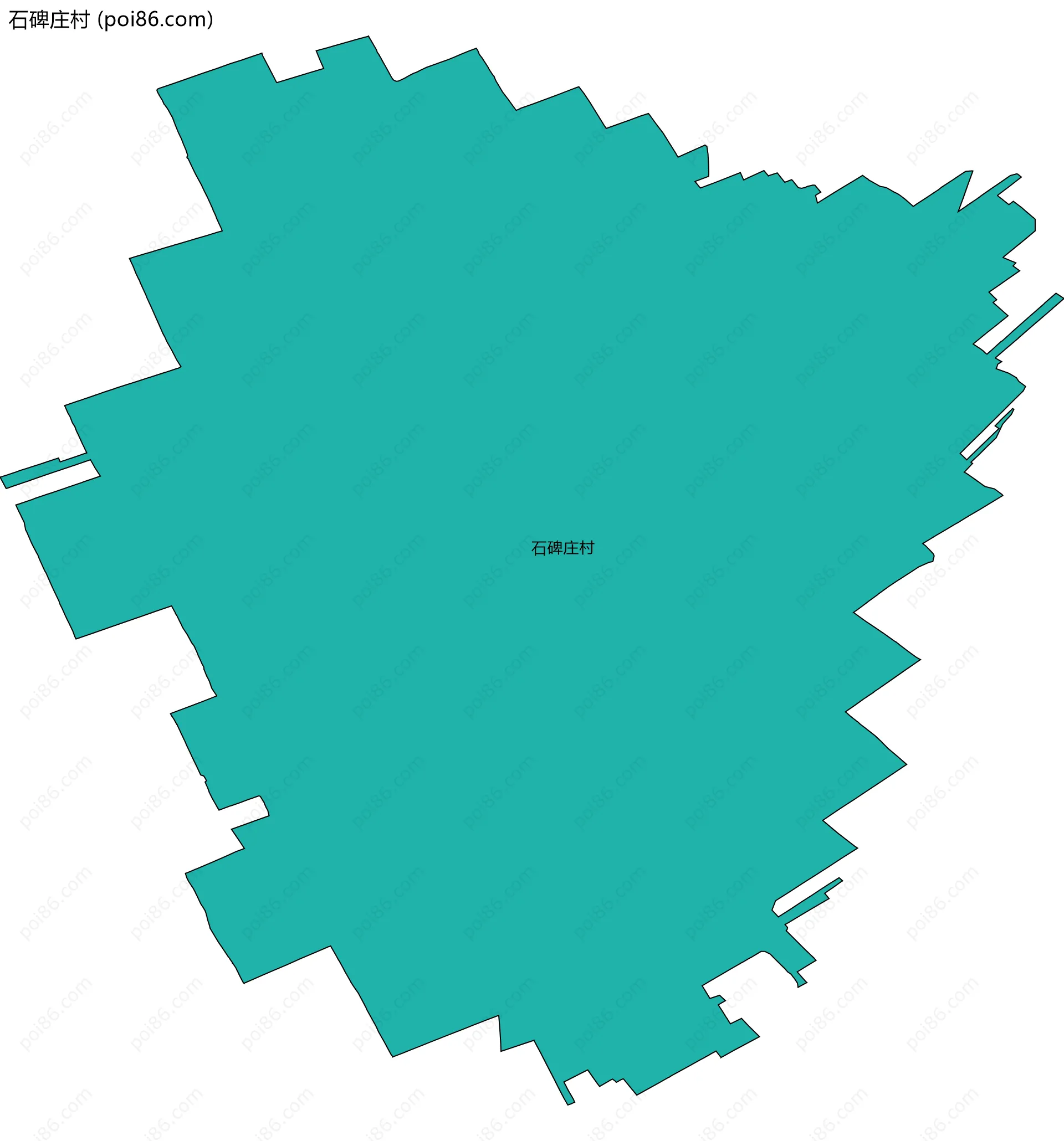 石碑庄村边界地图