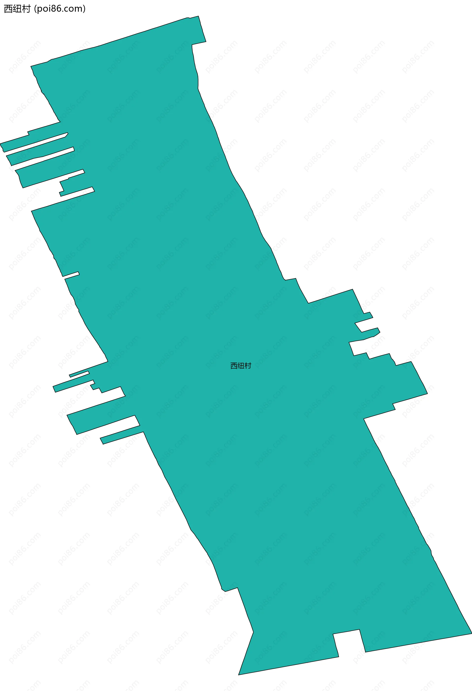 西纽村边界地图