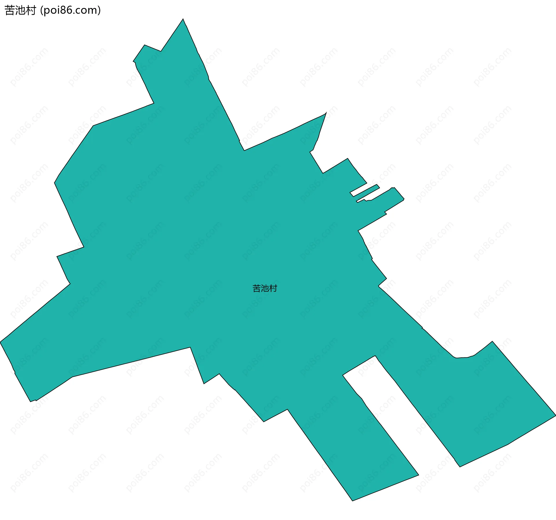 苦池村边界地图