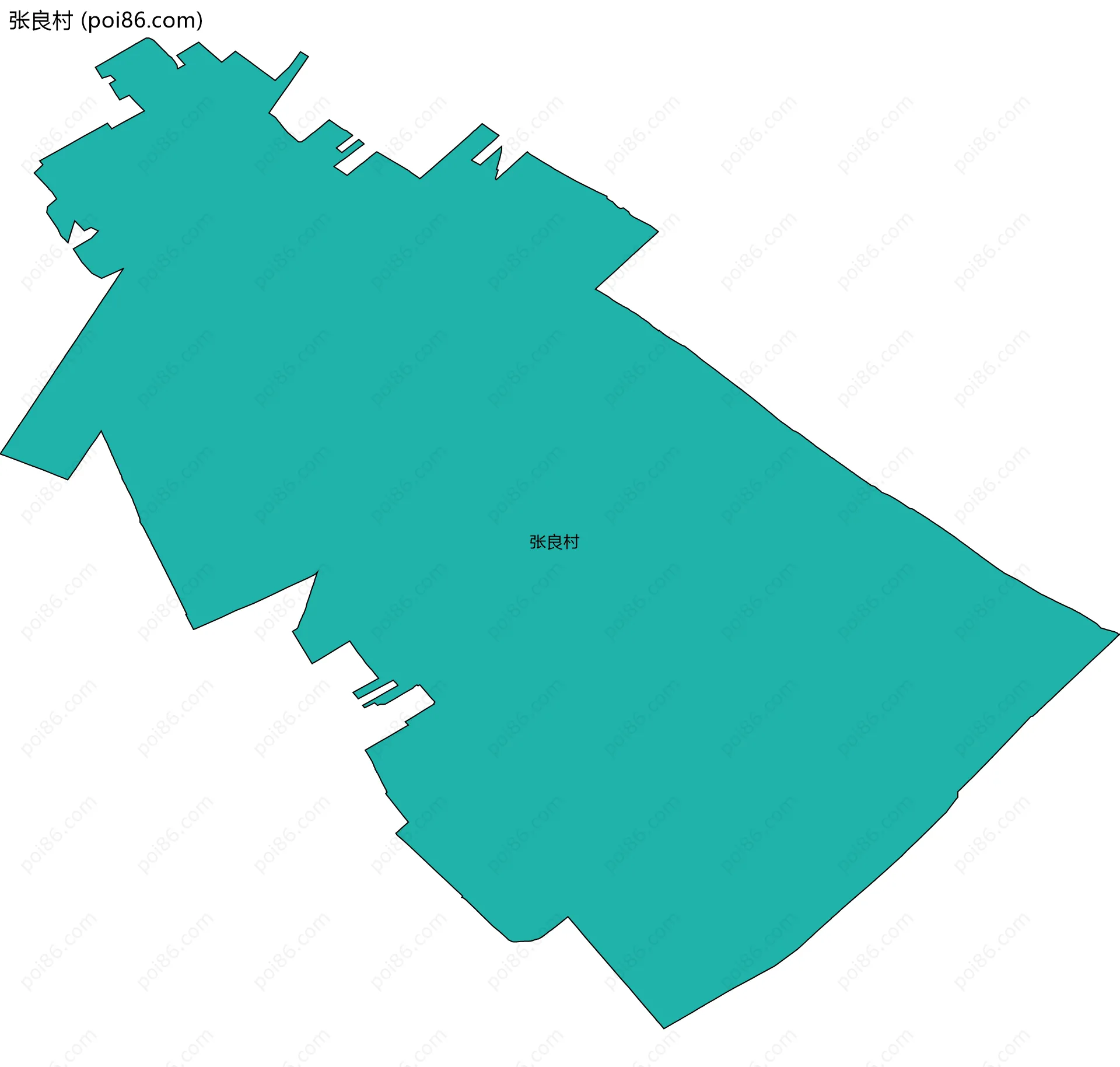 张良村边界地图