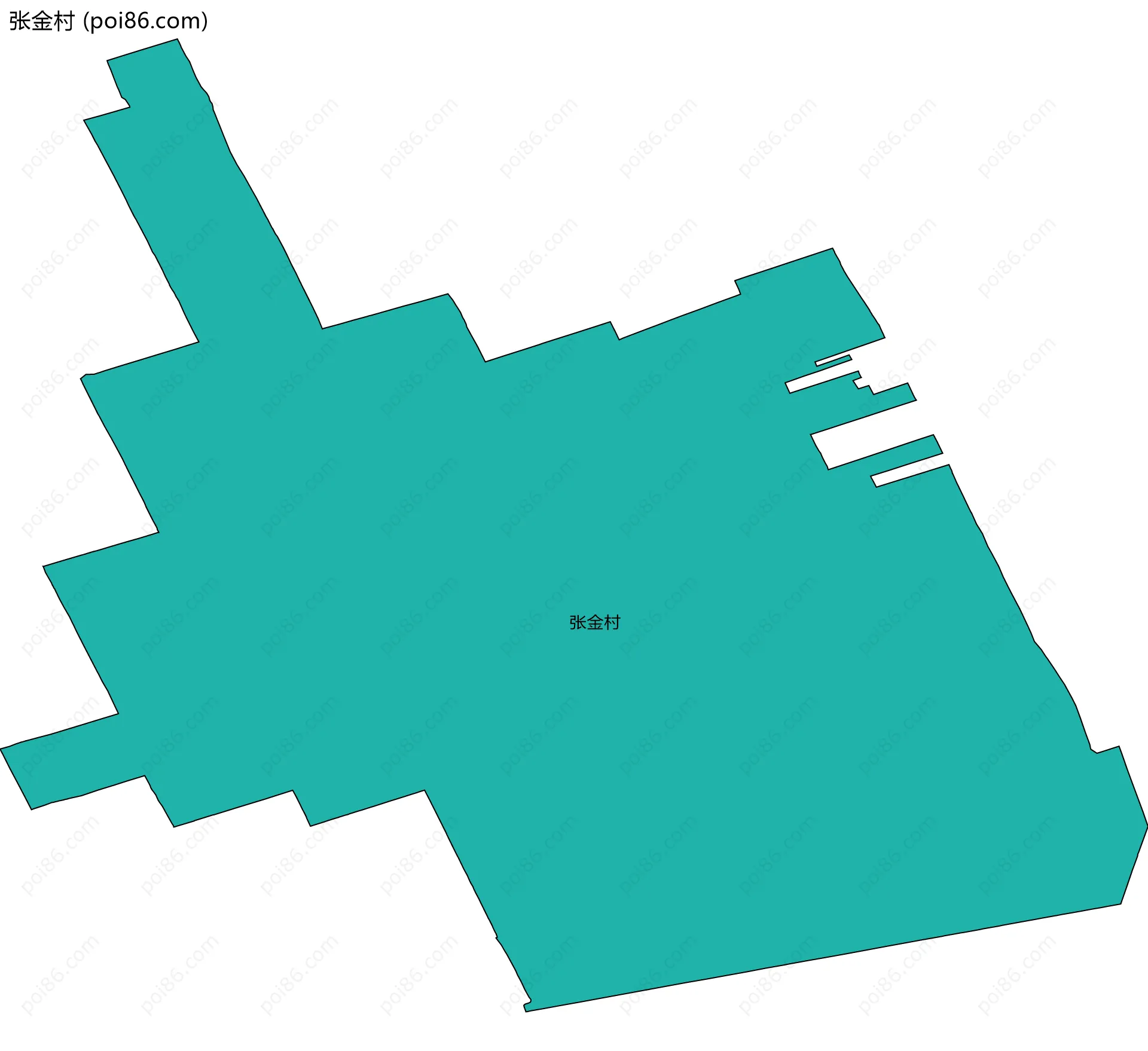 张金村边界地图