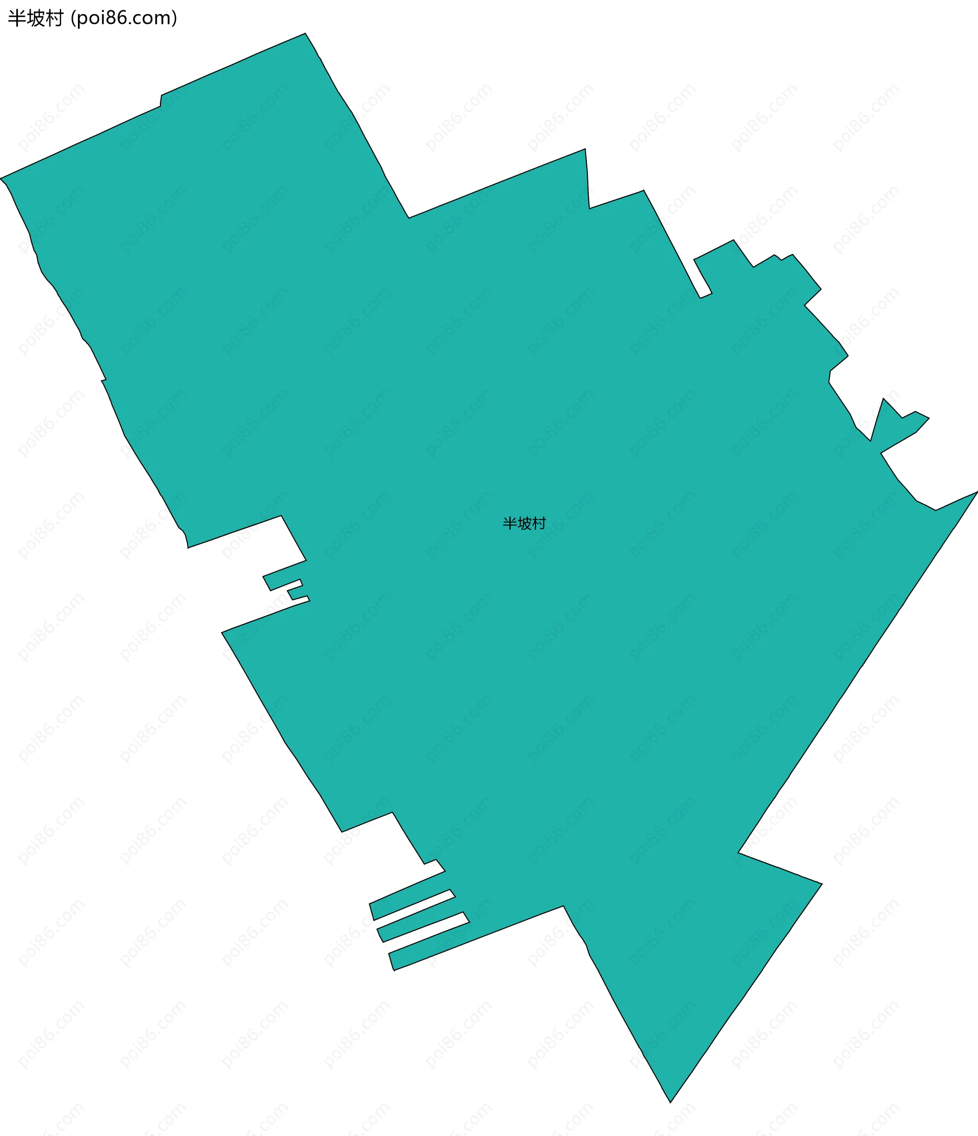 半坡村边界地图