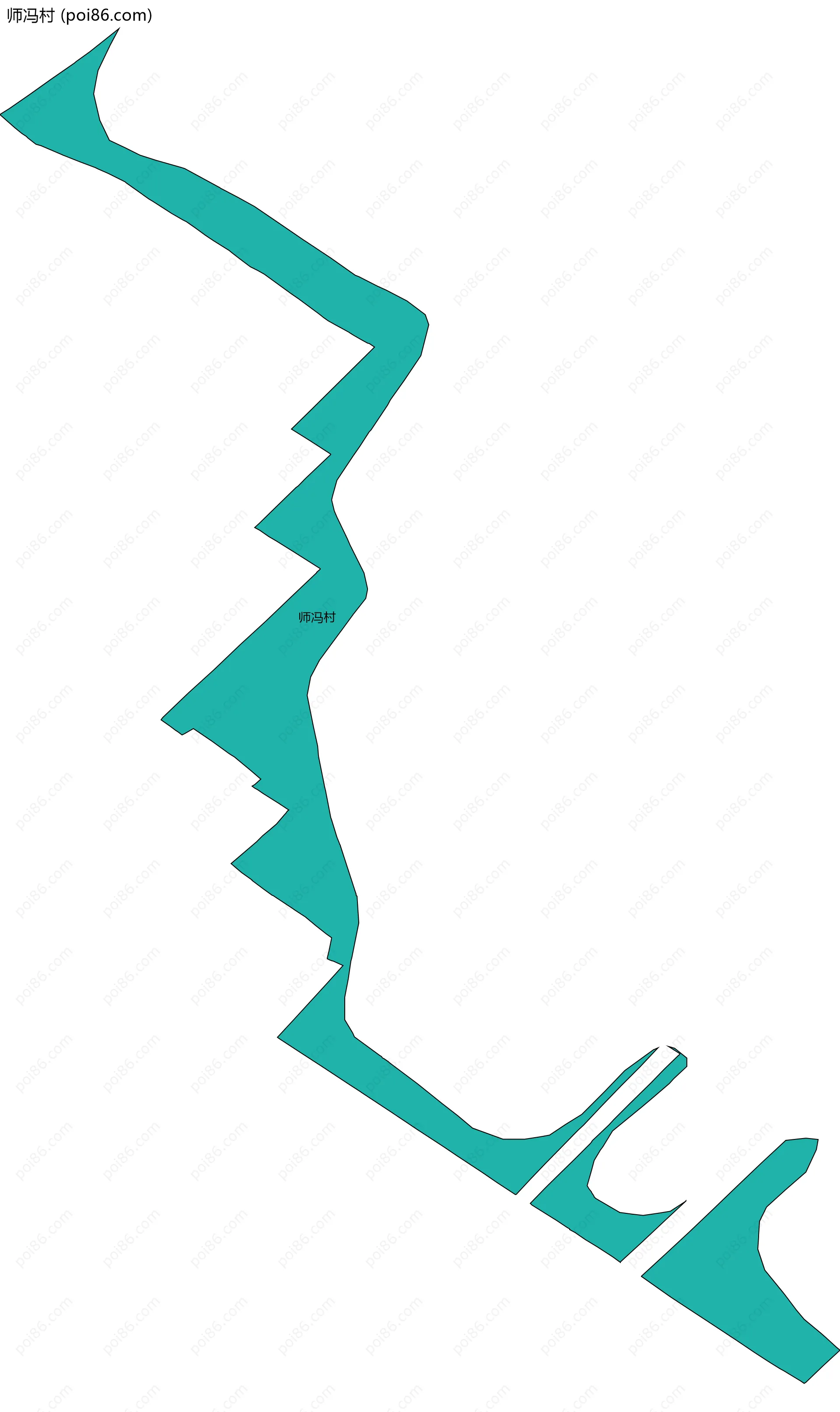 师冯村边界地图