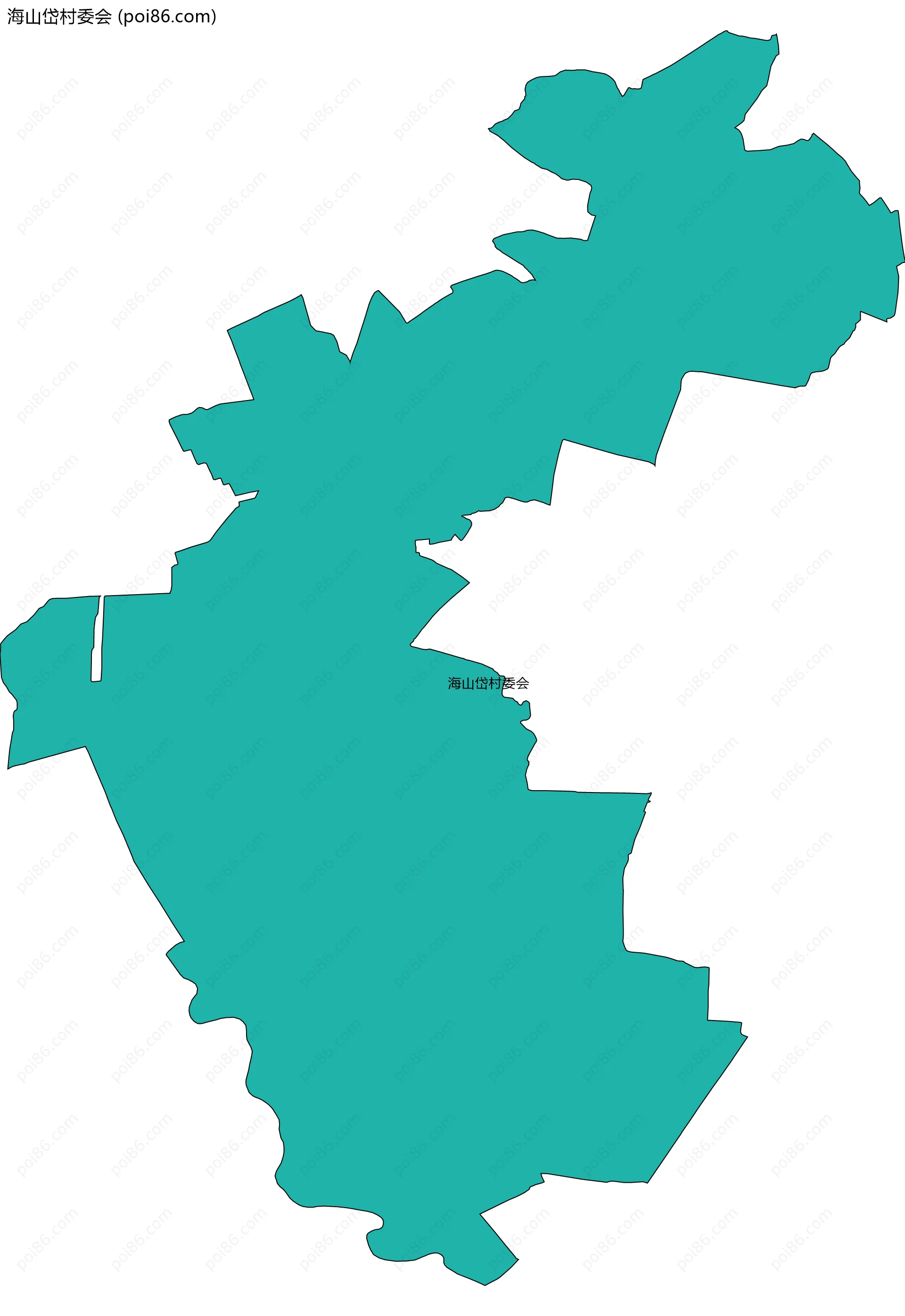 海山岱村委会边界地图