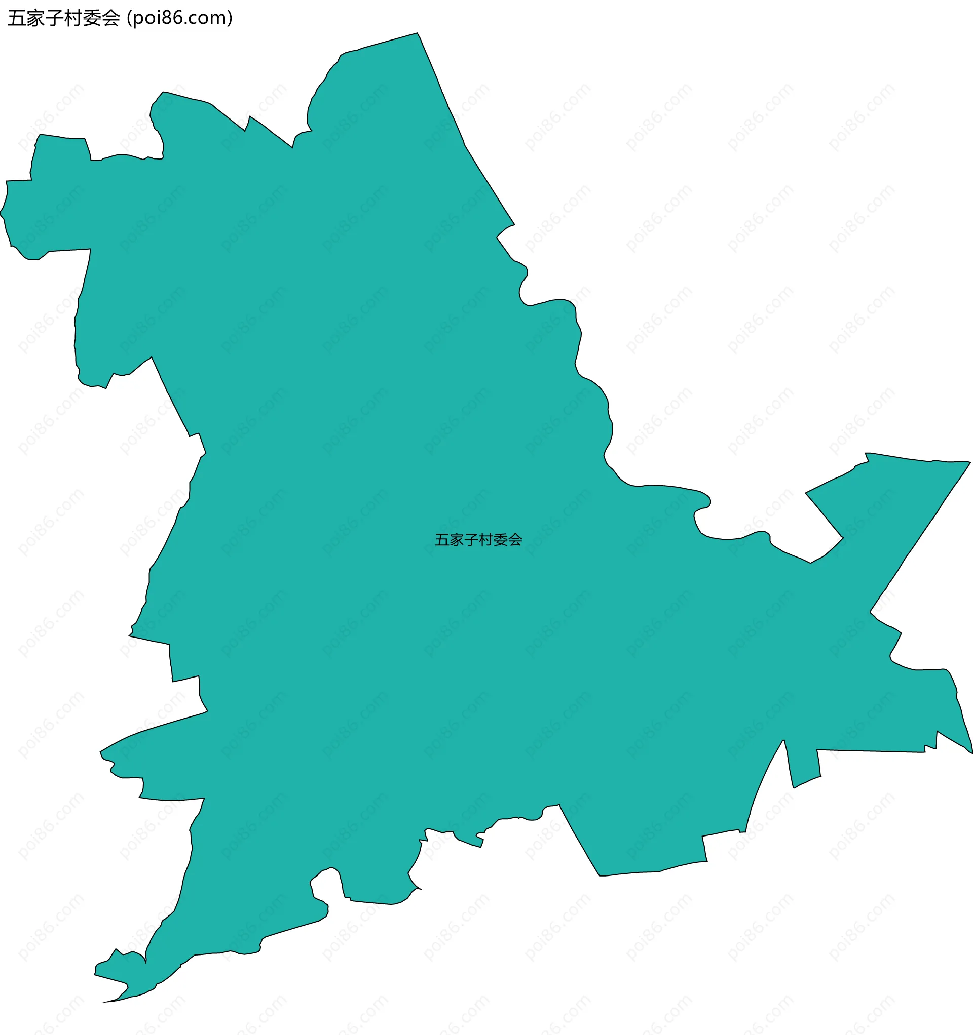 五家子村委会边界地图