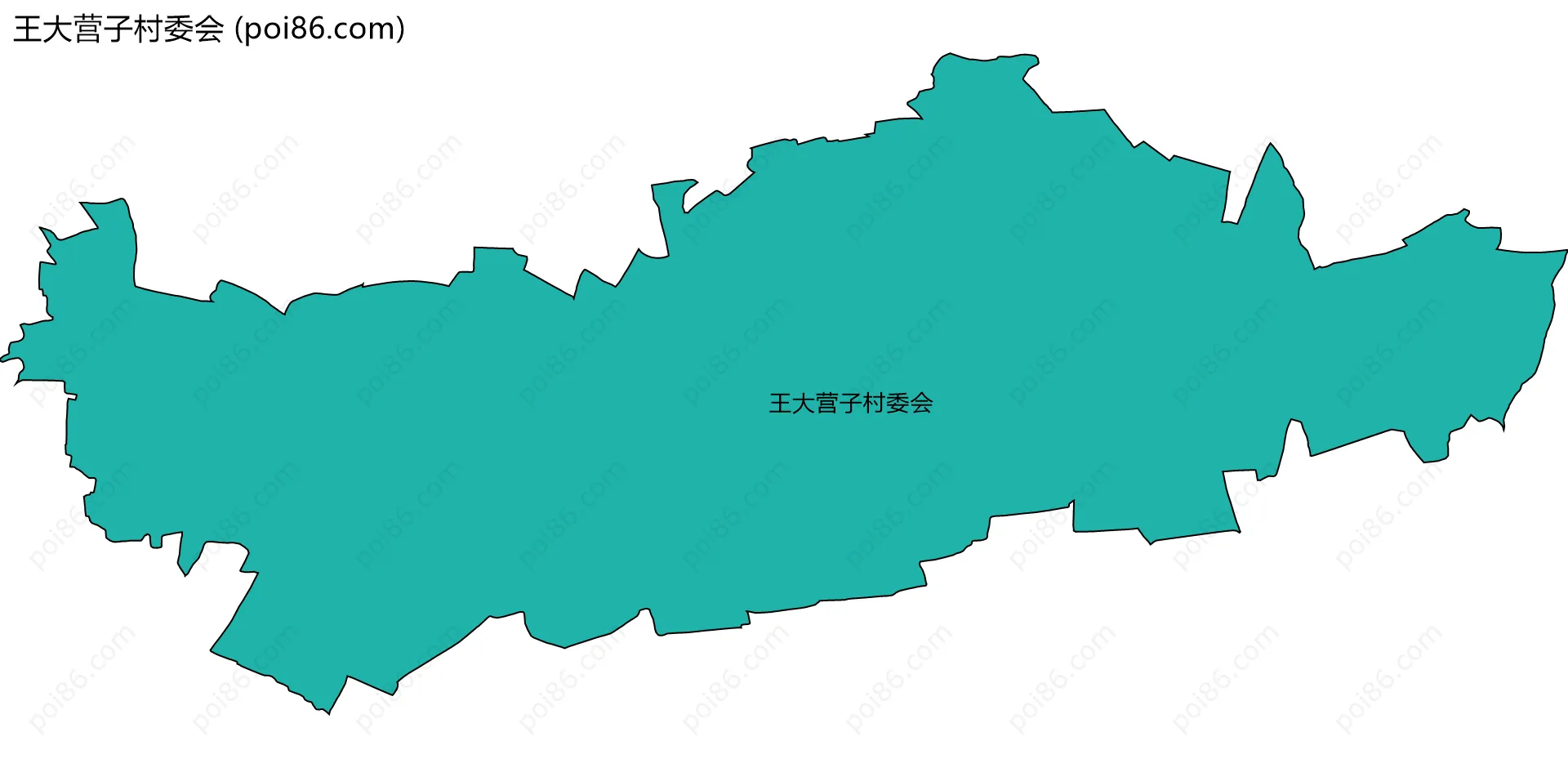 王大营子村委会边界地图