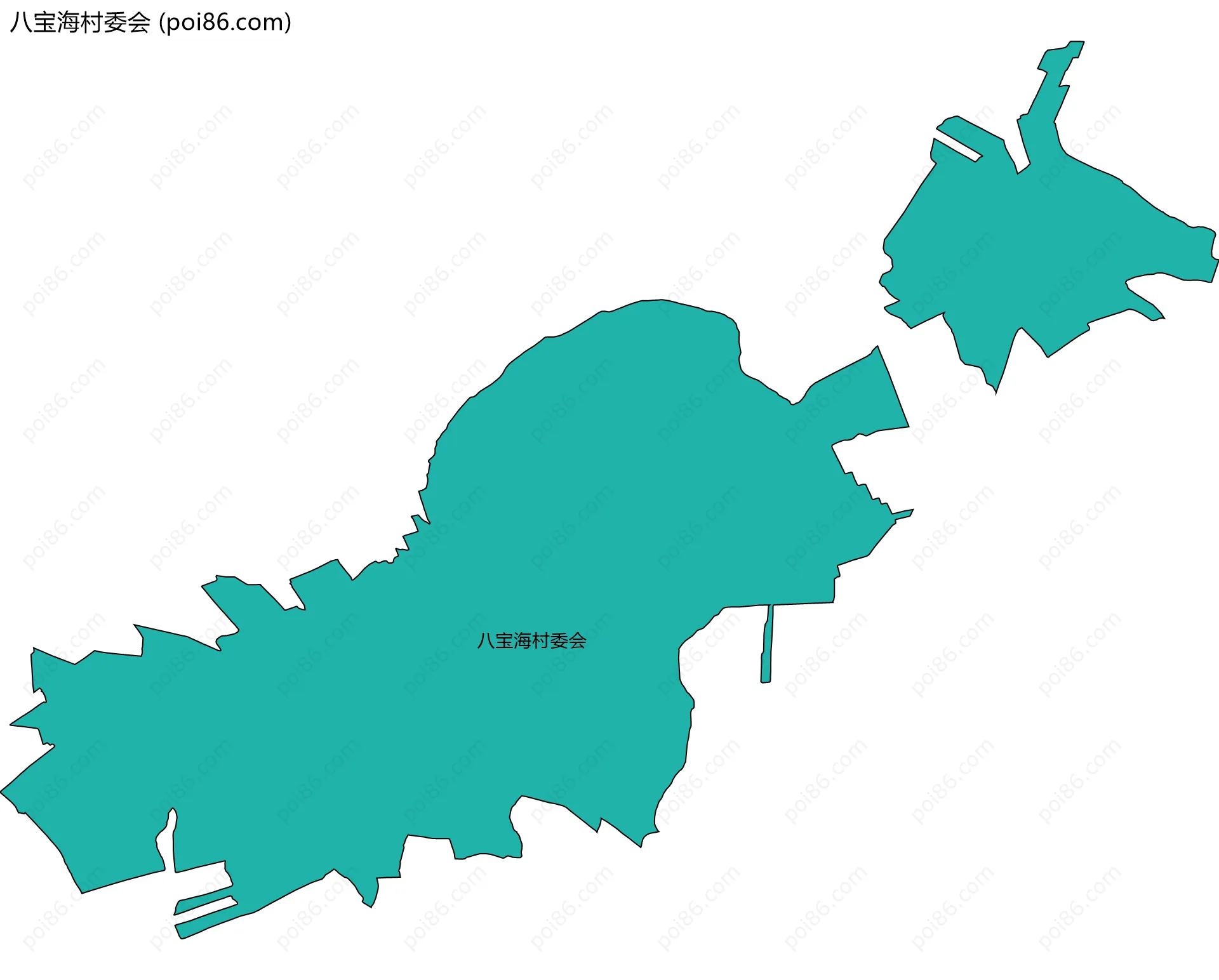 八宝海村委会边界地图