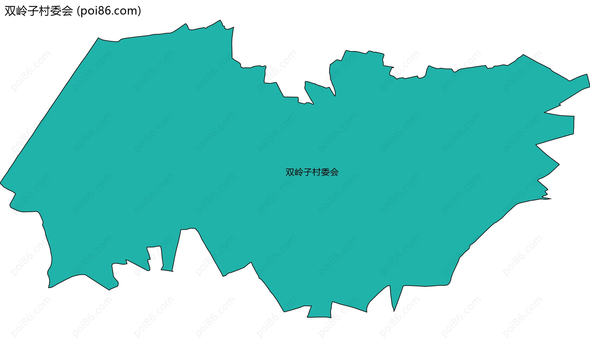 双岭子村委会边界地图