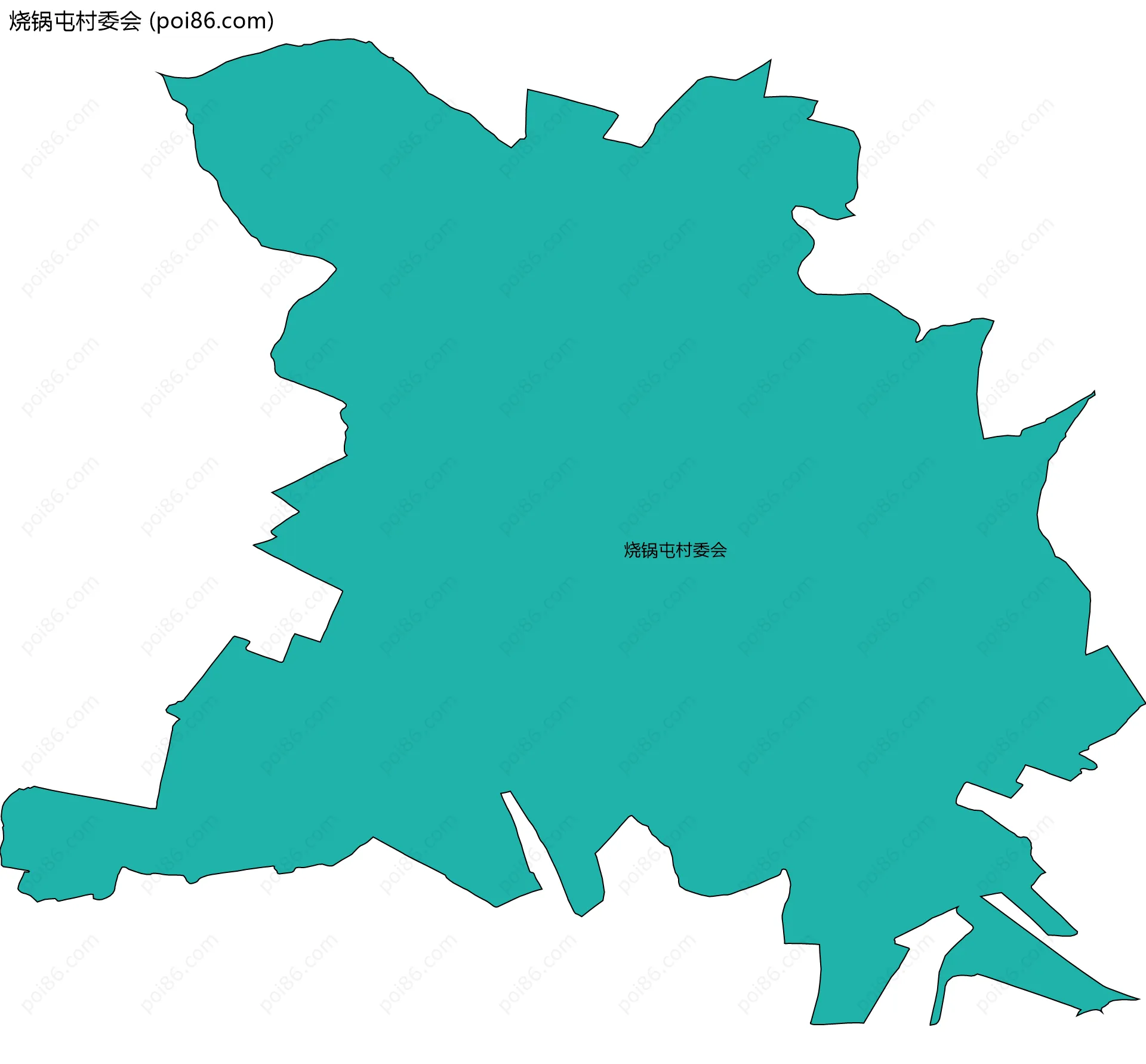 烧锅屯村委会边界地图