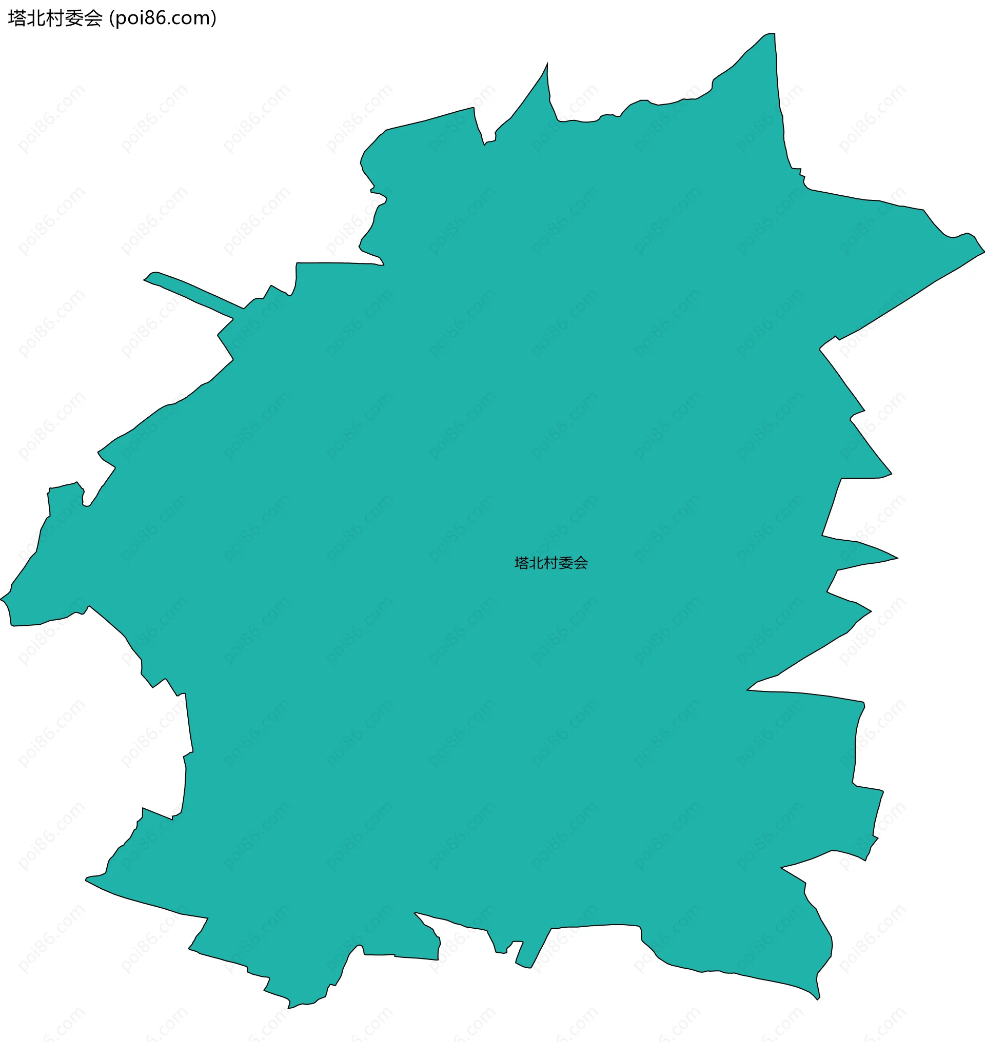 塔北村委会边界地图